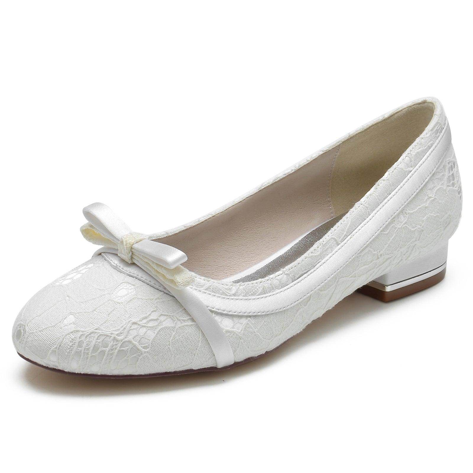 2.5cm Flat Heel Lace-Up Shoes - Elegant Silk-Like Comfort for Women | Perfect for Weddings, Parties & Formal Occasions