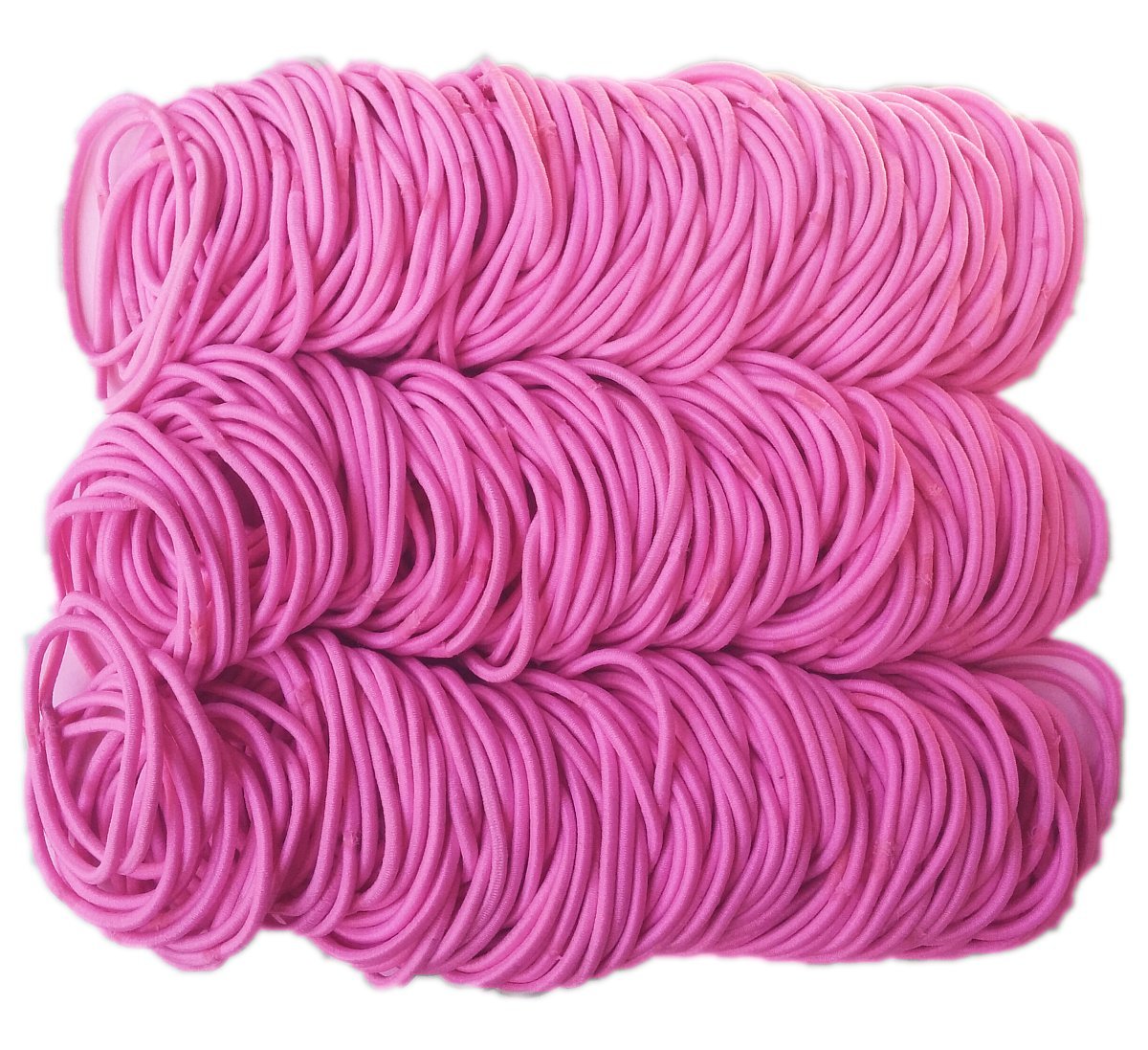 432-Pack Ponytail Elastics for Women, 2mm Thin Hair Ties Bulk (Peony Pink) - Perfect for Gym, Work, School & Everyday Hairstyles