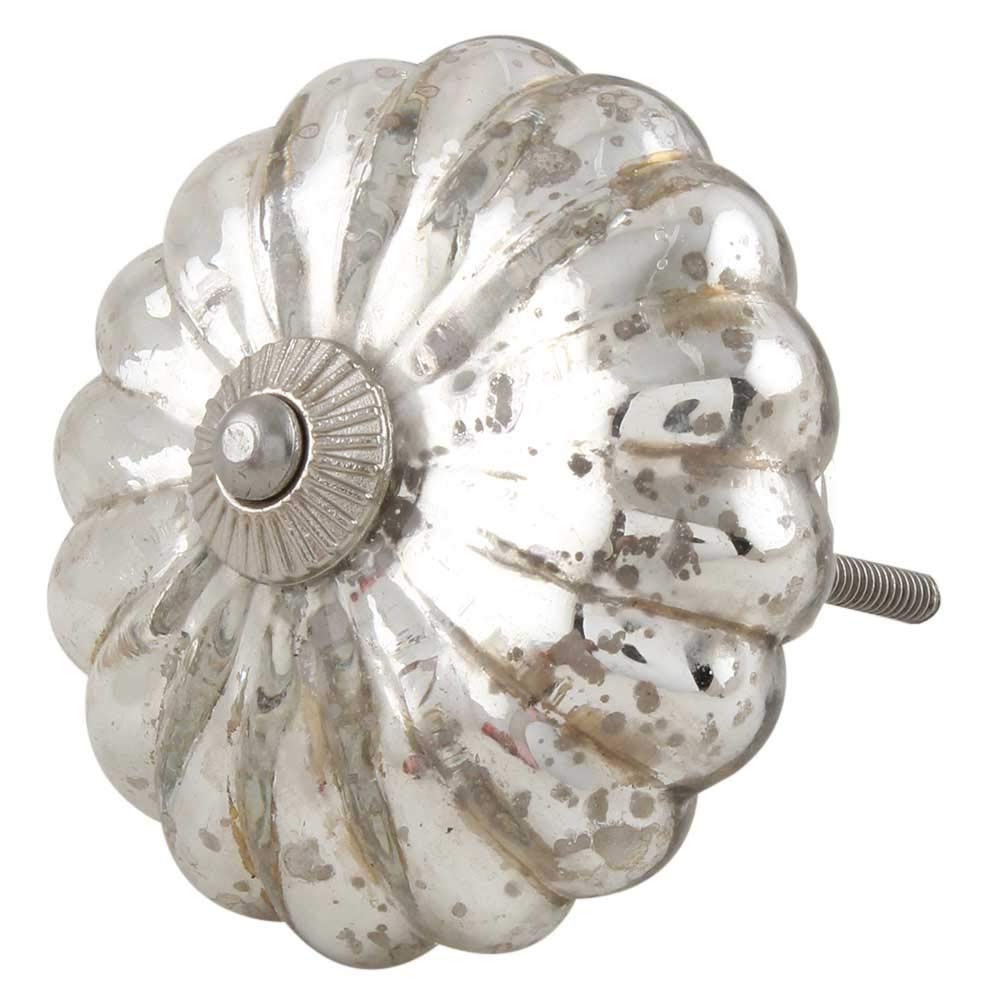 20-Piece Mercury Glass Silver Drawer Knobs - Premium Elegant Cabinet Hardware for Kitchen, Dresser & Furniture - Decorative Door Pulls for Home Renovation & DIY Projects