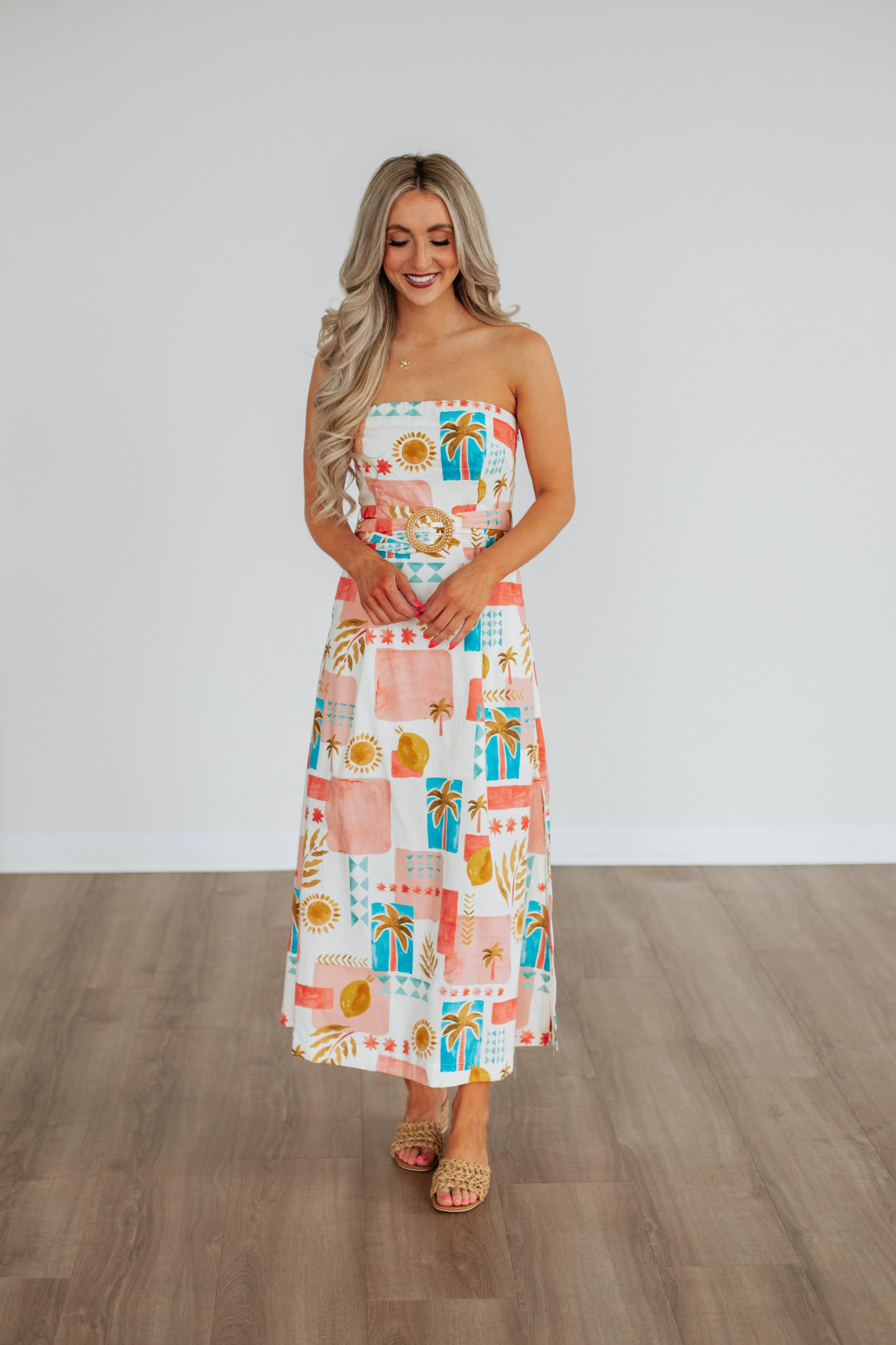 European Summer Dress - Flowy Boho Maxi Dress for Women - Beach Vacation, Garden Party & Casual Outings