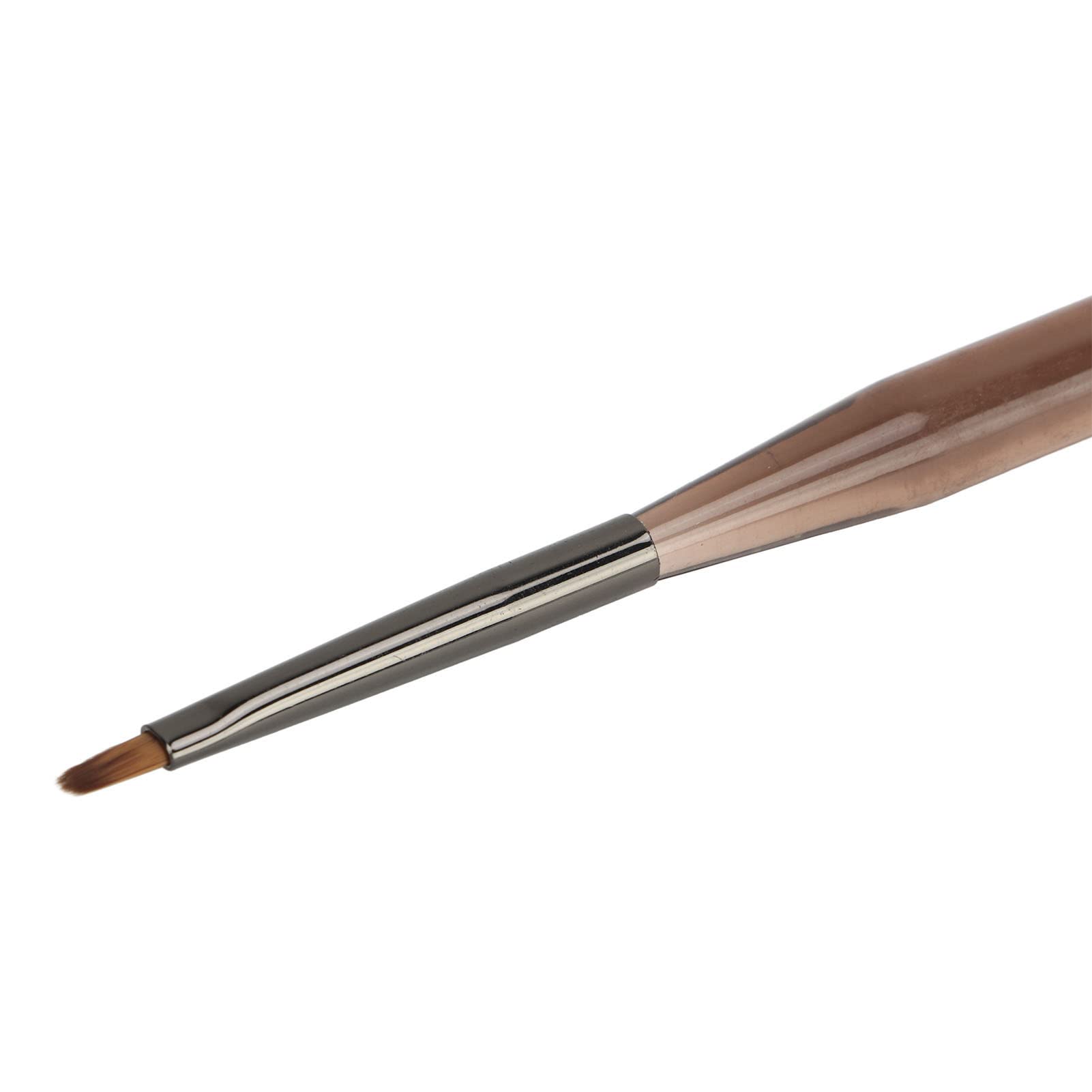 Professional Gel Nail Polish Brush with Copper Tube & Nylon Bristles - Petal Painting Brush for Manicure, Nail Art Design & Sculpting | Perfect for Salon, Home DIY & Professional Nail Artists