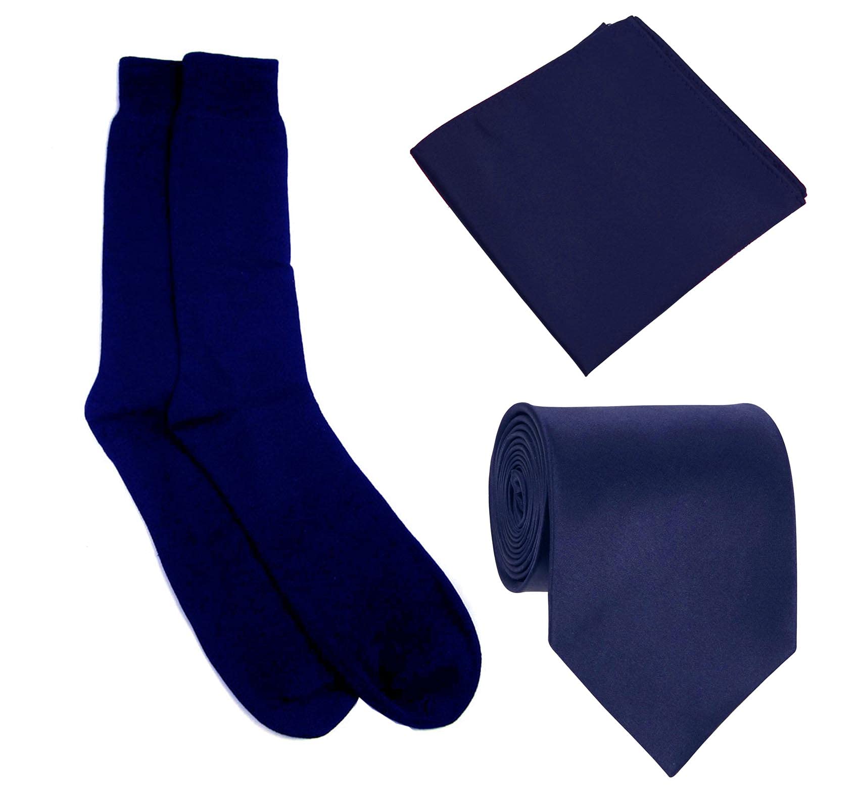 Premium Men's Tie, Sock & Pocket Square Gift Set - Formal Office Wear & Wedding Accessories for Groomsmen