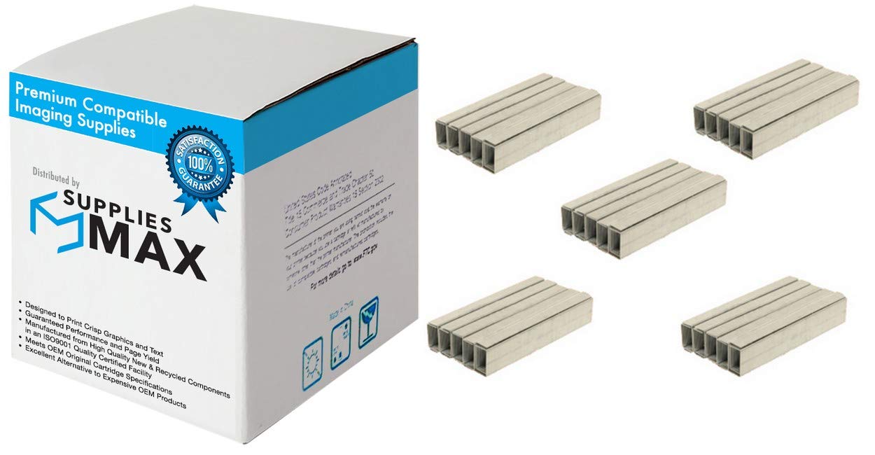 Compatible Replacement Staples Cartridge for Type B1 Copier/Printer (5-Pack, 1000 Staples) - Model 8R7906 | Office Supplies for Document Binding & Filing