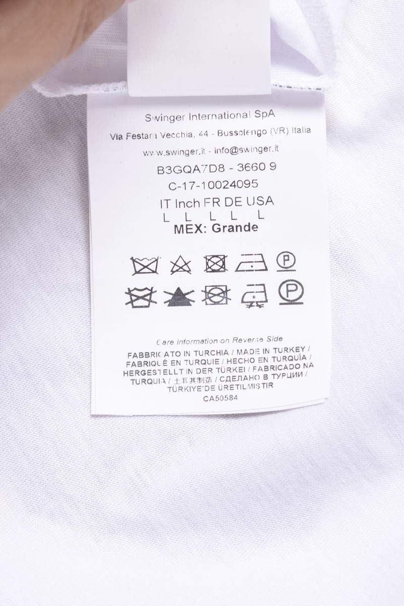 Versace Jeans Men's Cotton T-Shirt - B3GQA7D8 White Jersey for Casual Wear & Street Style | Perfect for Everyday Outfits, Parties, and Summer Fashion