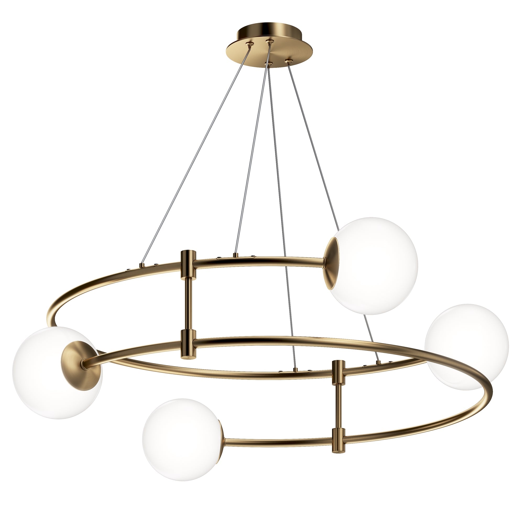 4/6Lt Gold & Black Finish Balance Center Light - Perfect for Dining Rooms, Living Rooms, and Bedroom Ceiling Lighting