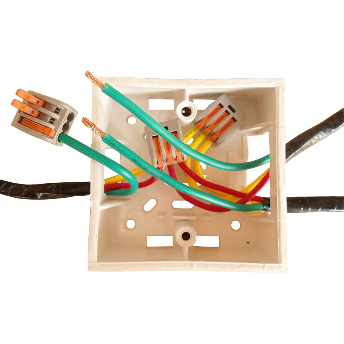 Lever Wire Connectors 50 Pack - 2 Port Compact Electrical Connectors for Secure Wiring - Ideal for DIY Projects, Home Electrical Repairs, and Professional Installations