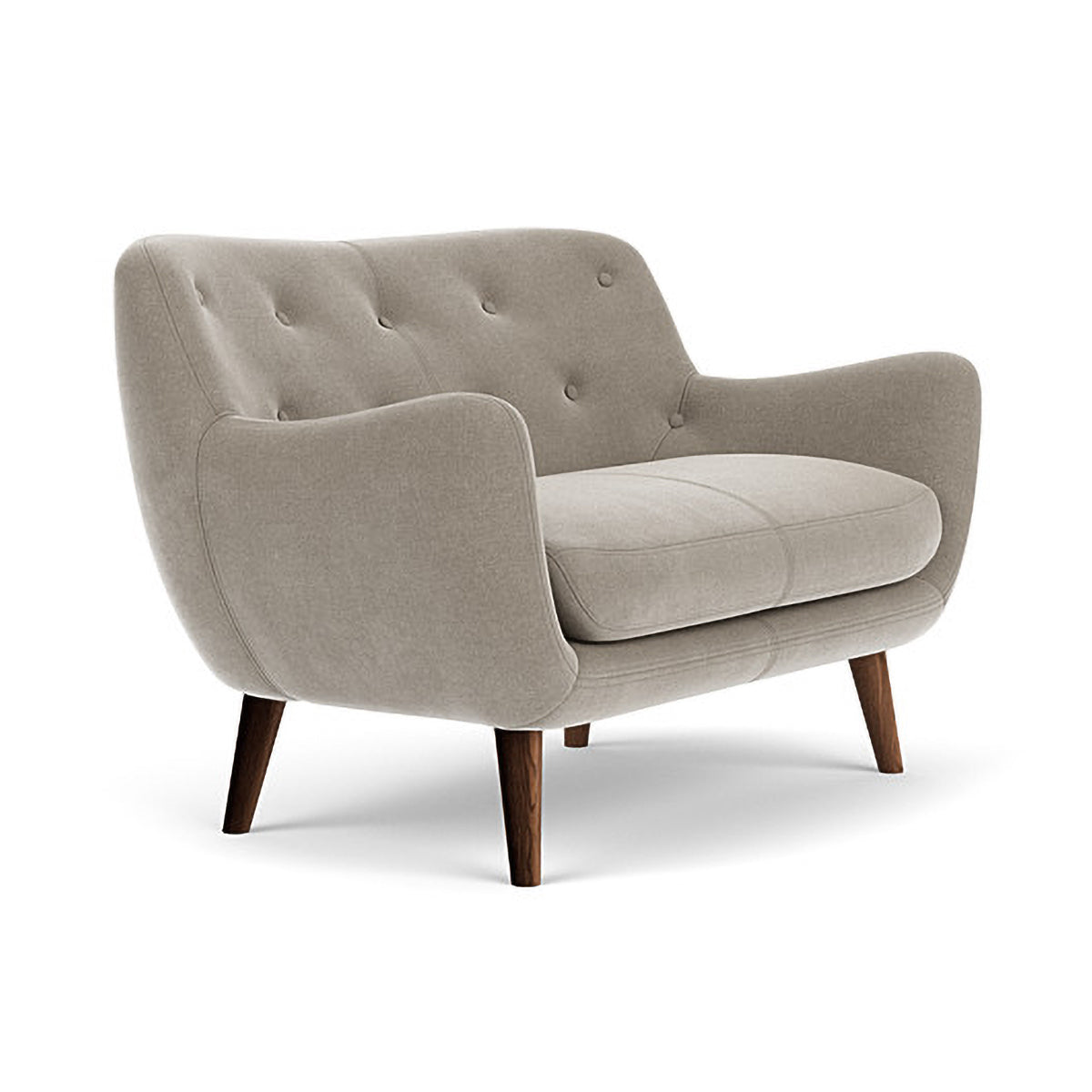 Herman Fabric 2 Seater Sofa - Modern Living Room Couch for Small Spaces, Apartment & Home Decor - Comfortable Loveseat with Soft Upholstery for Relaxing, Entertaining & Cozy Lounging