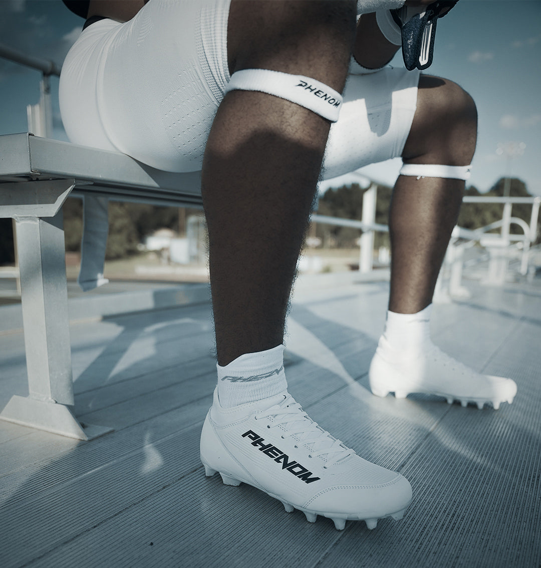 Velocity 3.0 Football Cleats for Men - Lightweight White Soccer Shoes with Enhanced Traction - Perfect for Turf, Grass & Indoor Soccer Games