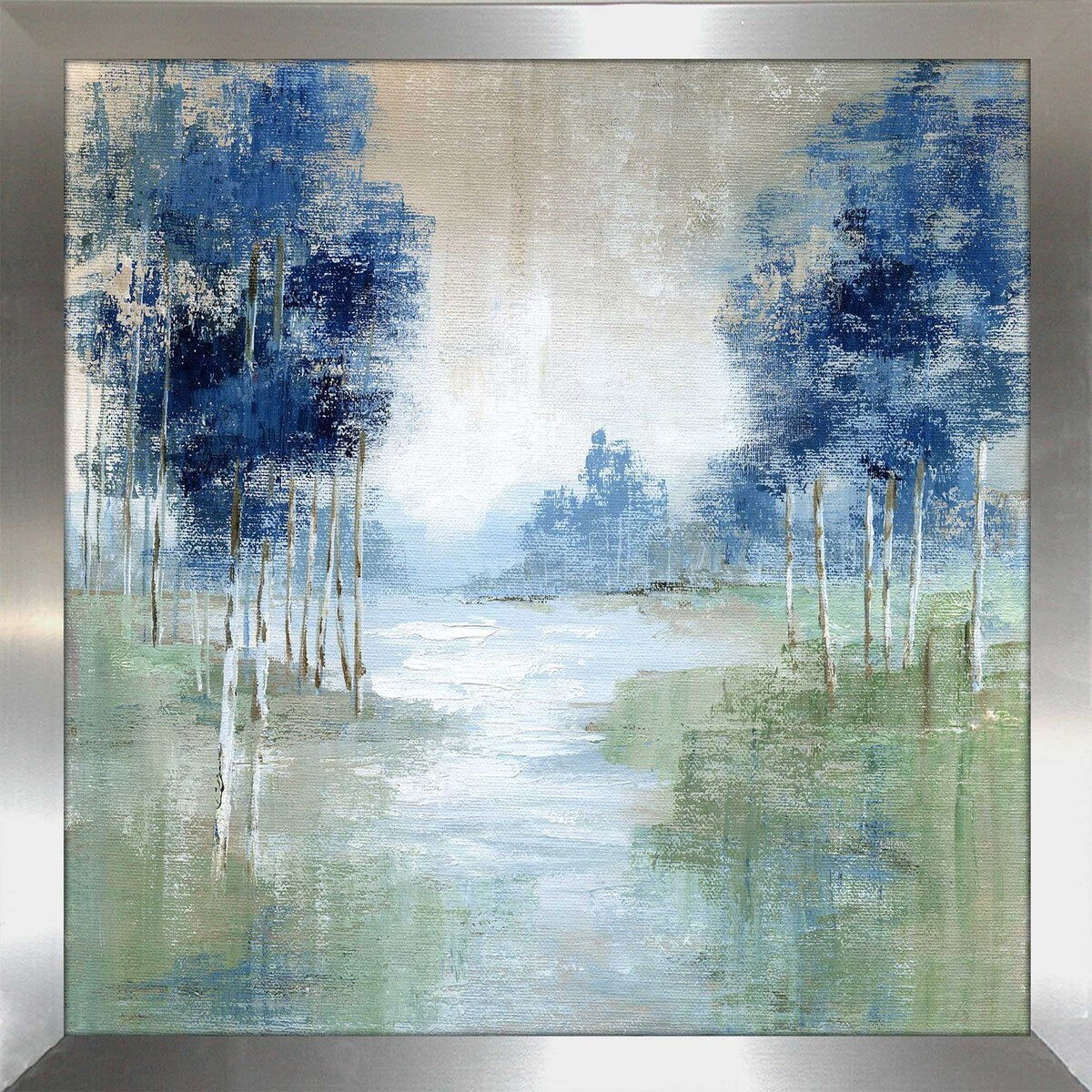 Birch River Square Acrylic Wall Art Print by Nan - Modern Home Decor for Living Room, Bedroom & Office