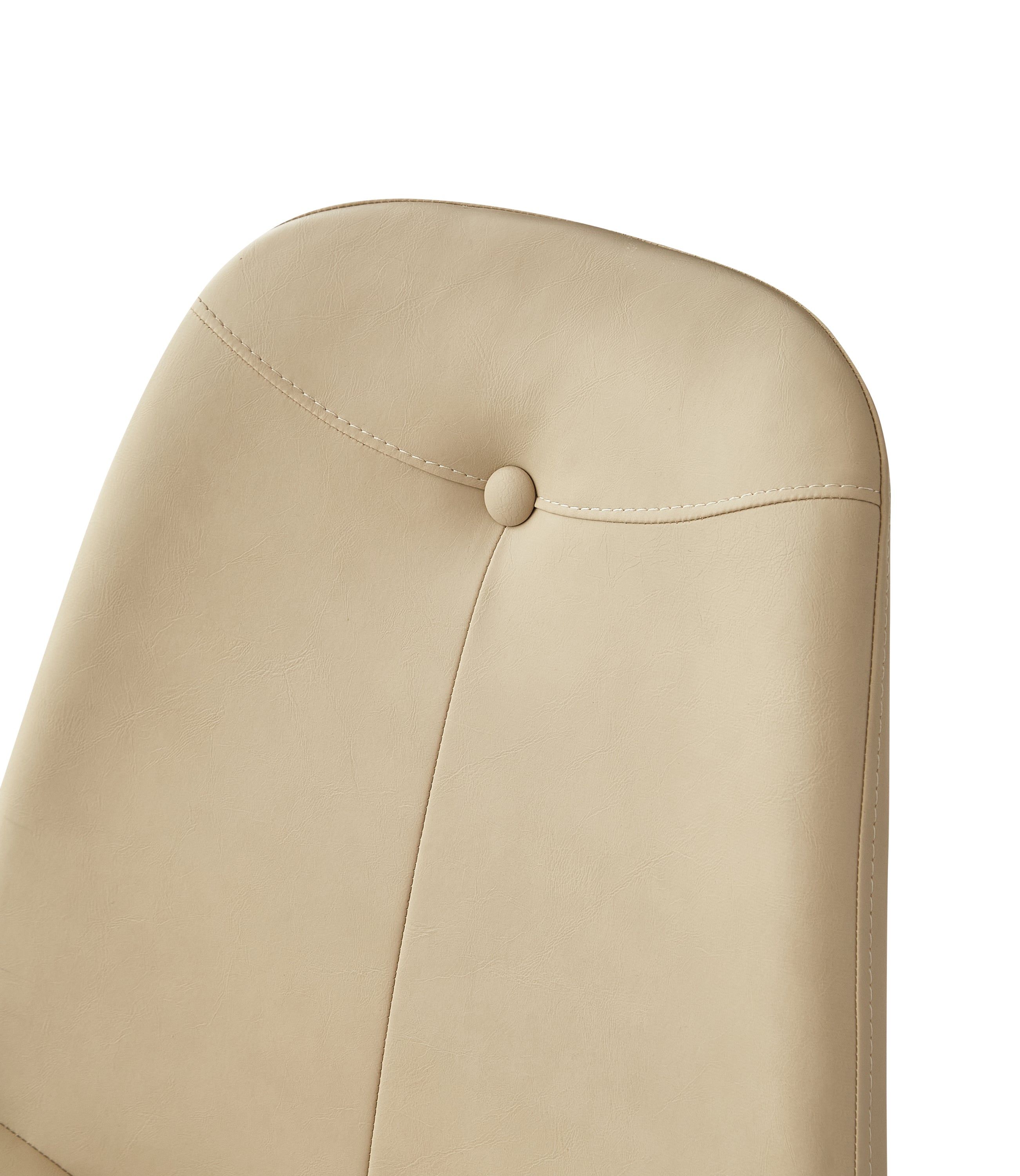 Mid Century Modern Dining Chairs Set of 2 - High Back PU Faux Leather Upholstered Kitchen & Dining Room Chairs with Metal Legs - Comfortable Large Padded Accent Chairs for Home, Restaurant or Cafe
