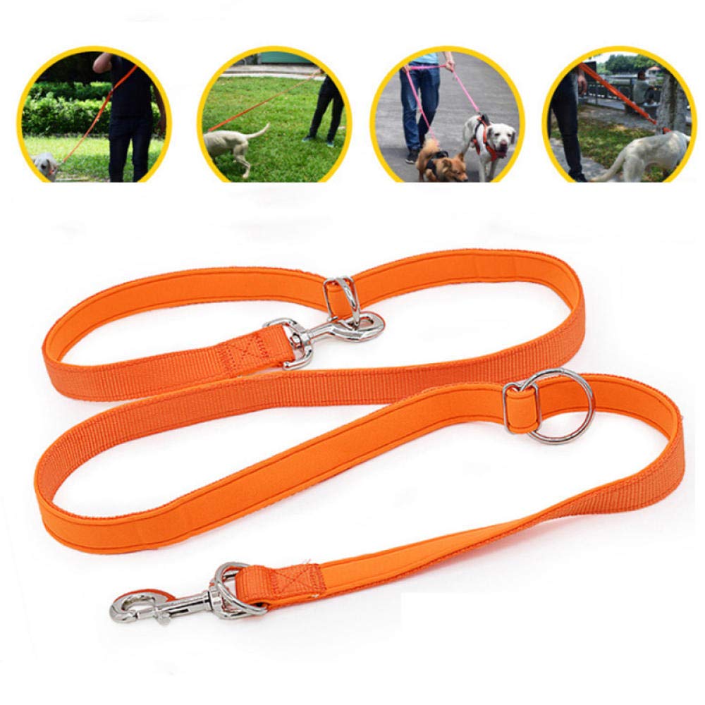 Violet Adjustable Double Head Dog Leash - 2 in 1 Splitter Lead for Running & Training, Long & Short Rope for Walking Two Dogs - Perfect for Outdoor Adventures & Pet Exercise