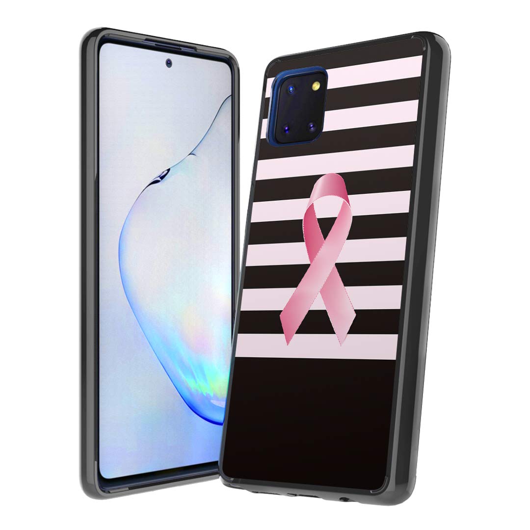 Cute Slim Shockproof Case for Galaxy Note 10 Lite - Women Men Protective Cover for SM-N770F | Perfect for Daily Use & Breast Cancer Awareness