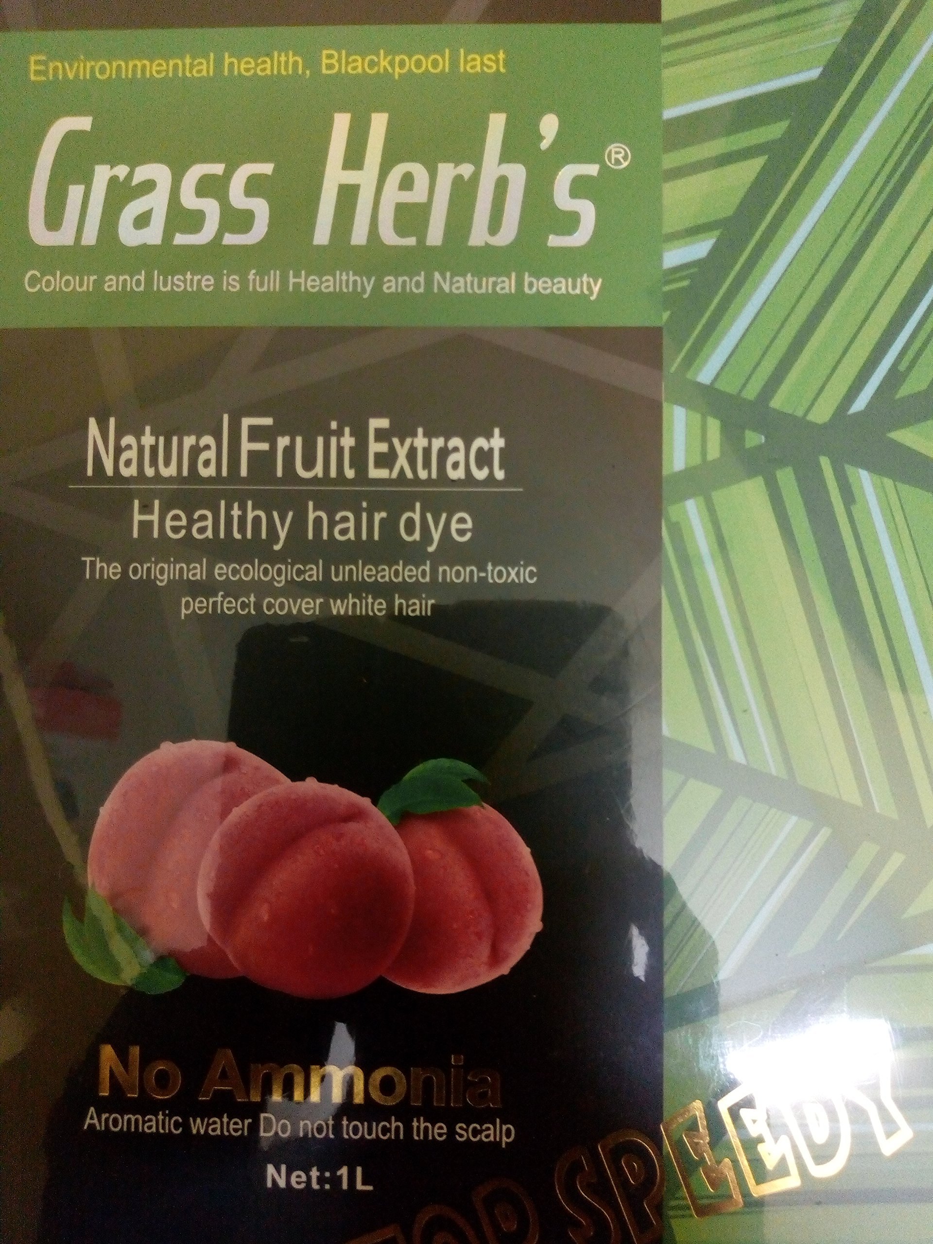 GRASS HERB's Natural Green Herb Fruit Hair Dye - Black (1 Count) | Chemical-Free, Vegan Hair Color for Women & Men | Perfect for Home Use, Salon Styling & Gray Coverage