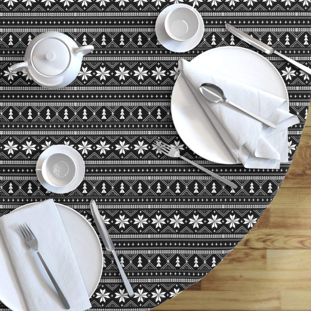 Nordic Christmas Minimalist Sweater Holiday Tablecloth - 90