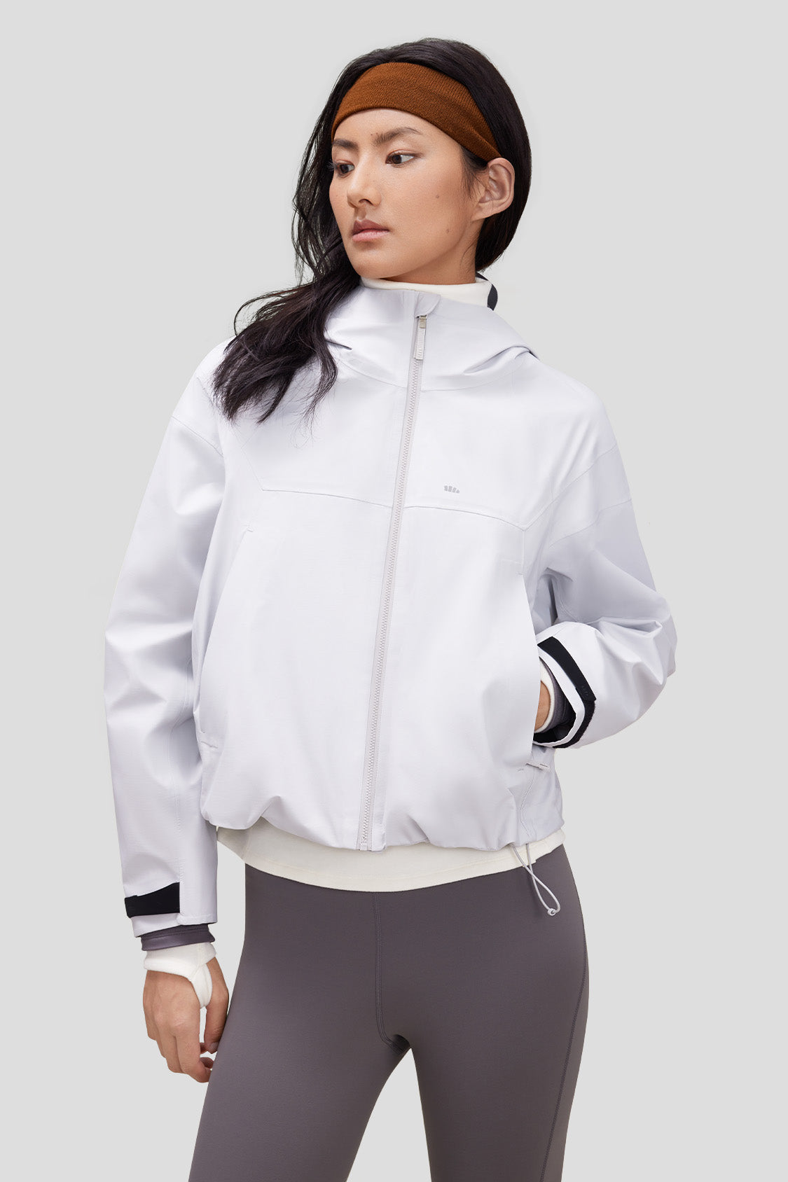 Women's Lightweight 3-in-1 Windbreaker Jacket with Hood - Waterproof Raincoat & Warm Fleece Lining for Hiking, Running & Outdoor Activities