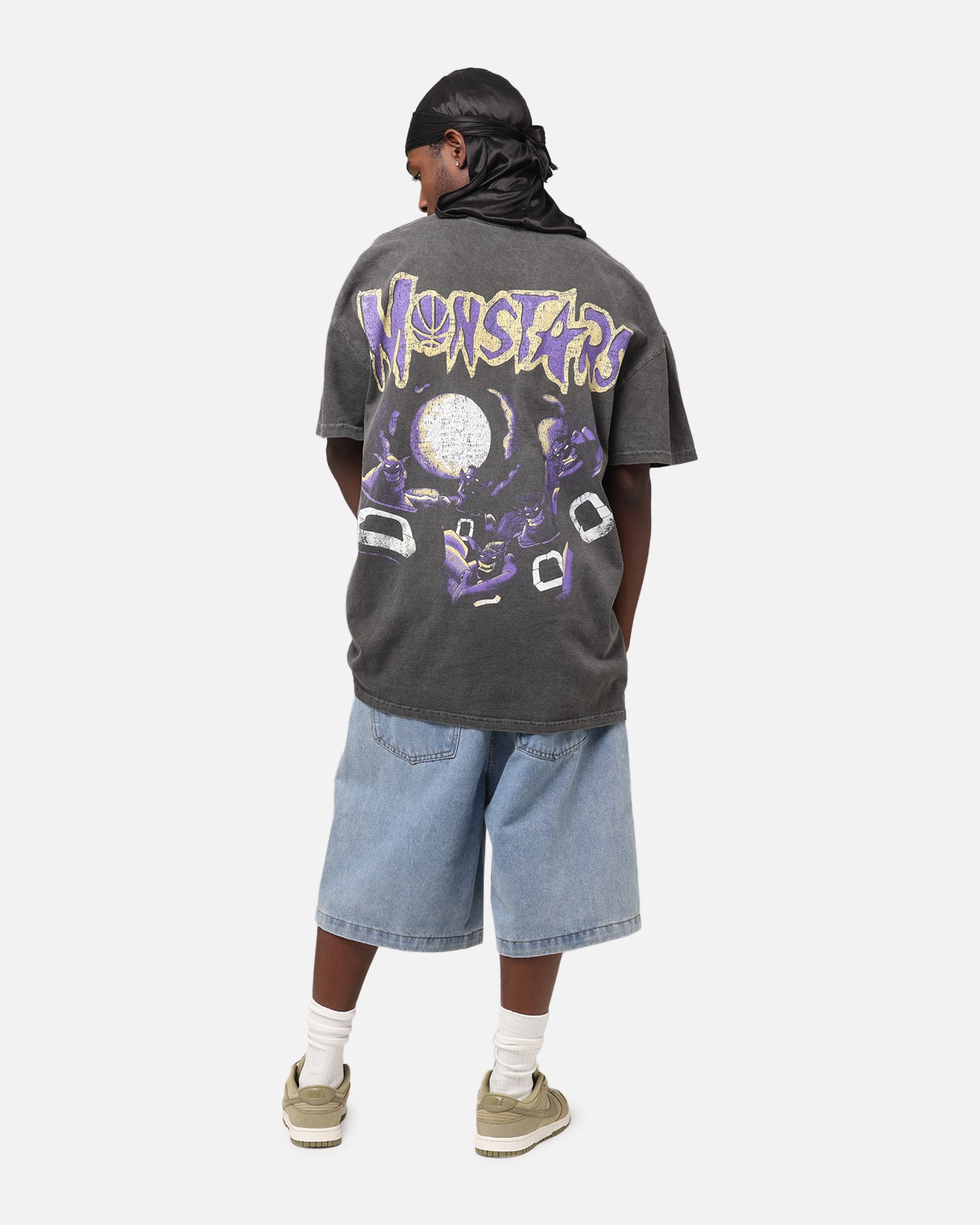 Vintage Space Jam Monstars Heavyweight T-Shirt - Black Wash - American Thrift Style - Perfect for Casual Wear, Cosplay, and 90s Nostalgia Fans