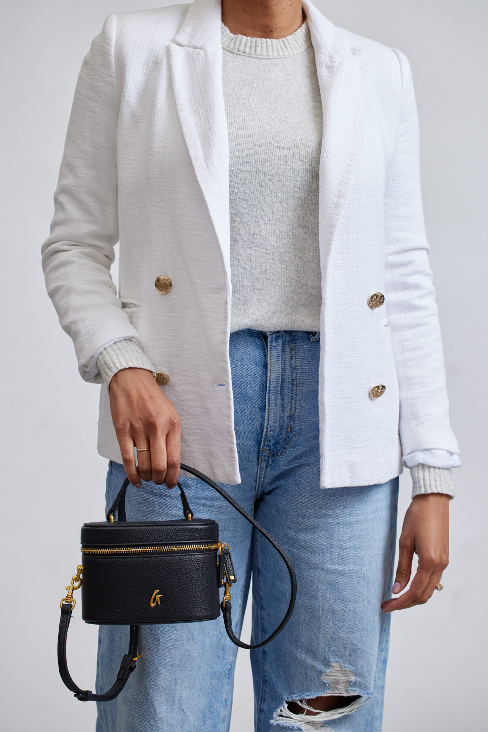 Mini Pebble Vanity Bag - Stylish & Compact Black Makeup Pouch for Travel, Gym & Everyday Essentials