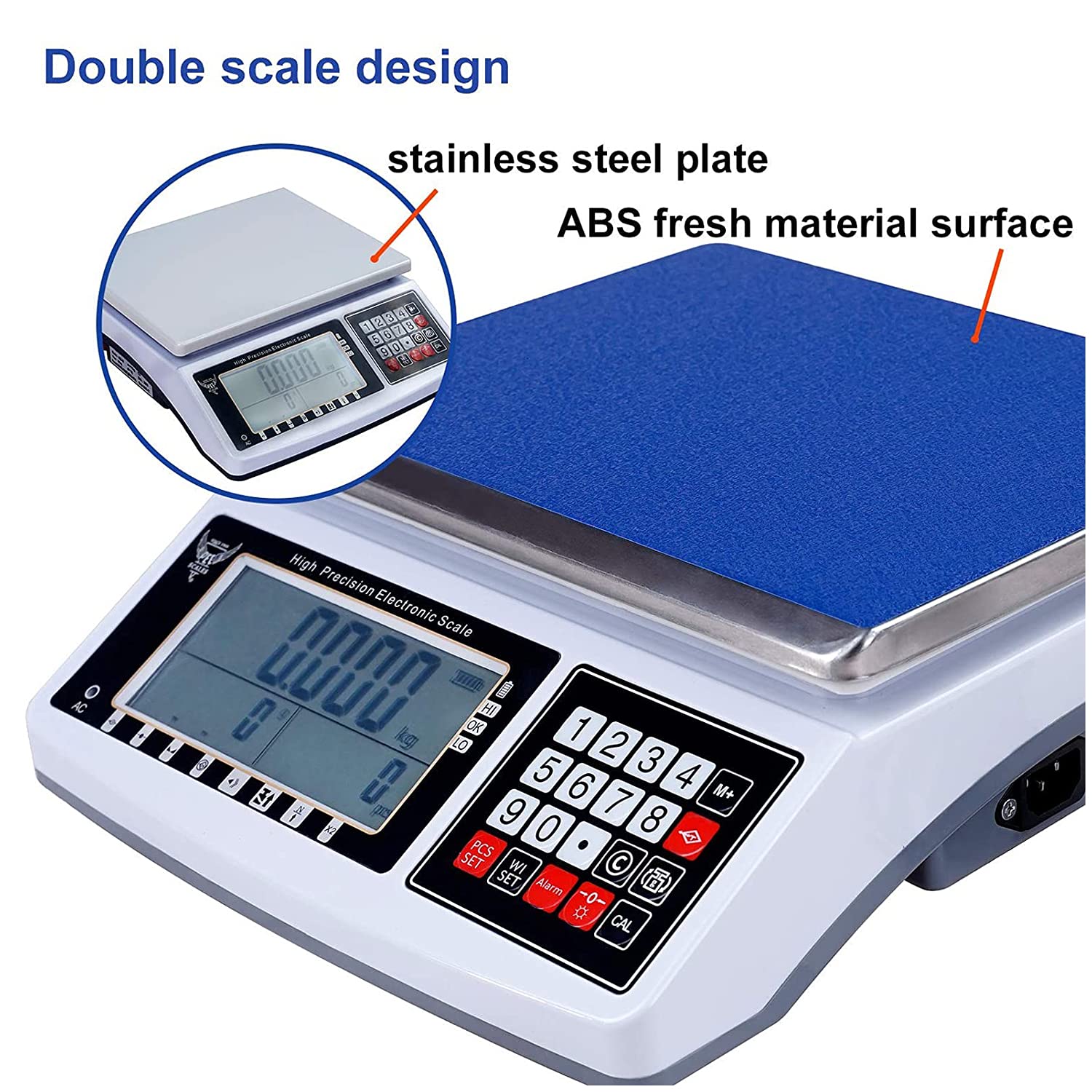 High Precision Digital PEC Counting Scale - 6.6-66LBS Shipping Postal Scale with 0.0002lb Accuracy | Perfect for Mailing Packages, Inventory Management & Small Business Shipping Needs