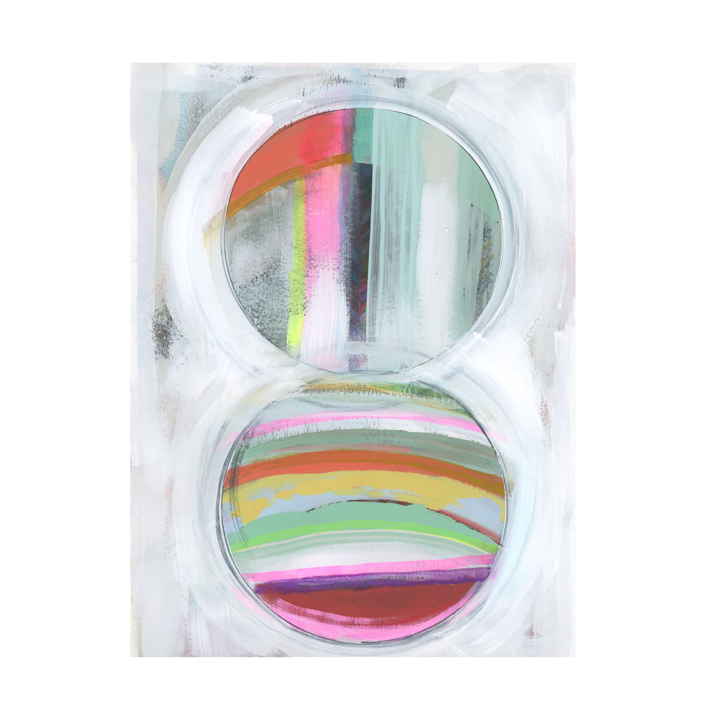 Bellissimo Art 'Art in Whites IX' Framed Canvas Wall Art - 14x19 Inches - Modern Abstract Painting for Living Room, Bedroom & Office Decor