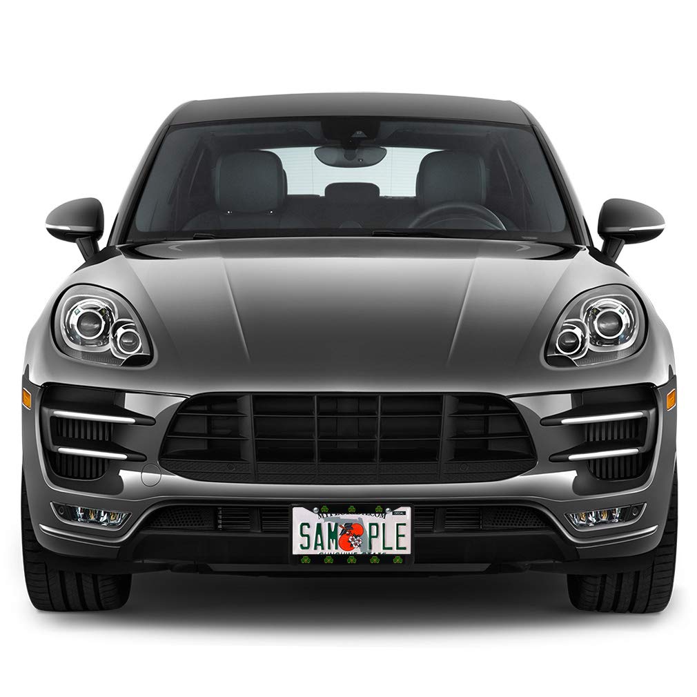3 Leaf Shamrock Metal License Plate Frame - Weatherproof Chrome Car Accessory with Solid Insert (2 Holes) - Perfect for St. Patrick's Day Decor & Irish-Themed Vehicle Customization