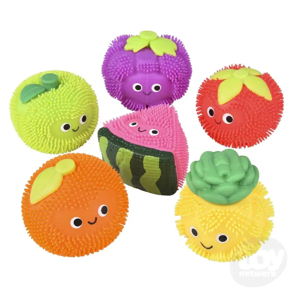 3.75 Inch Puffer Fruit Toy - Cute Squeeze Stress Relief Ball for Kids & Adults - Perfect for Office, Home, and Classroom Use