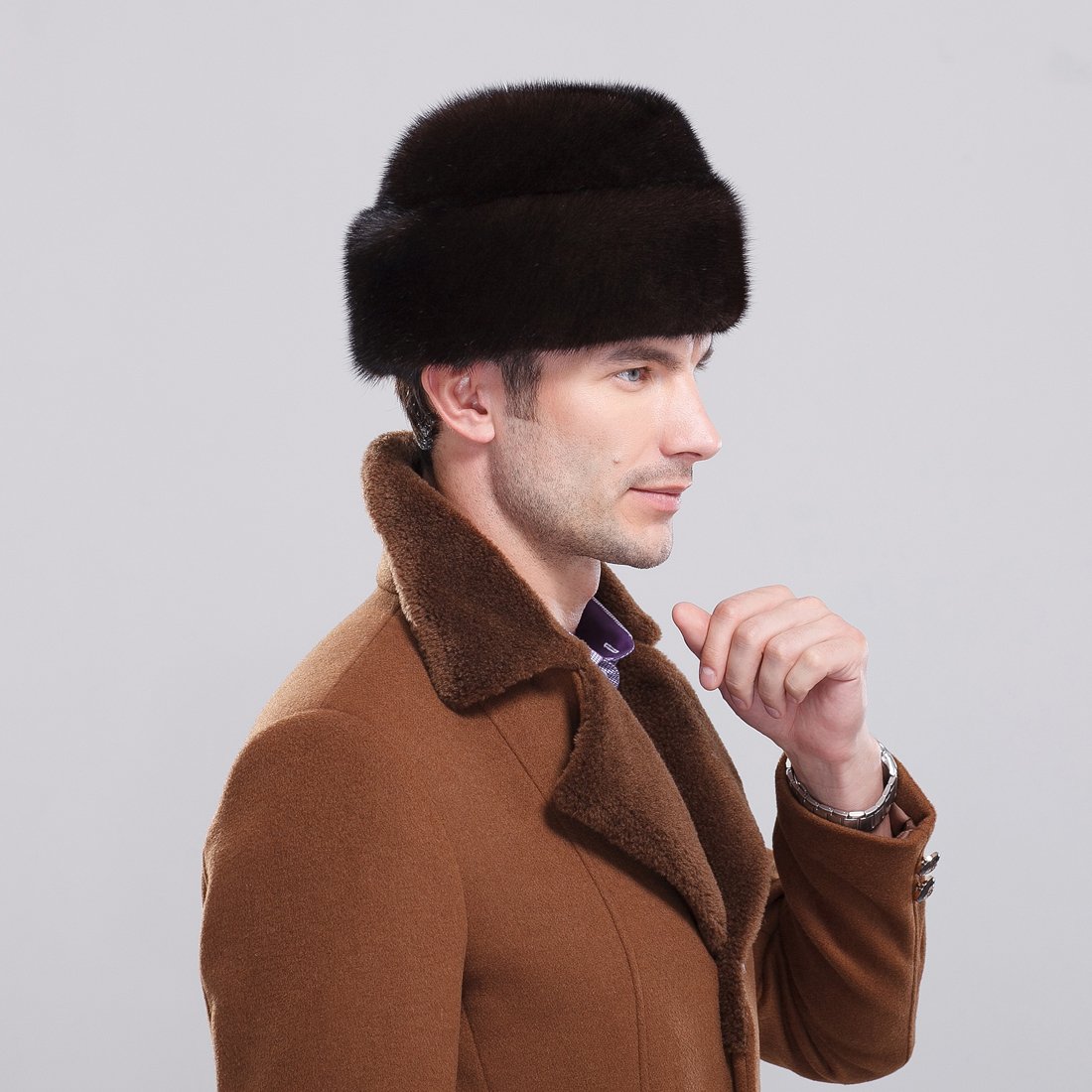 Russian Cossack Fur Hat for Women - Genuine Mink Winter Hat with Ear Flaps - Perfect for Cold Weather, Outdoor Activities & Fashion Style