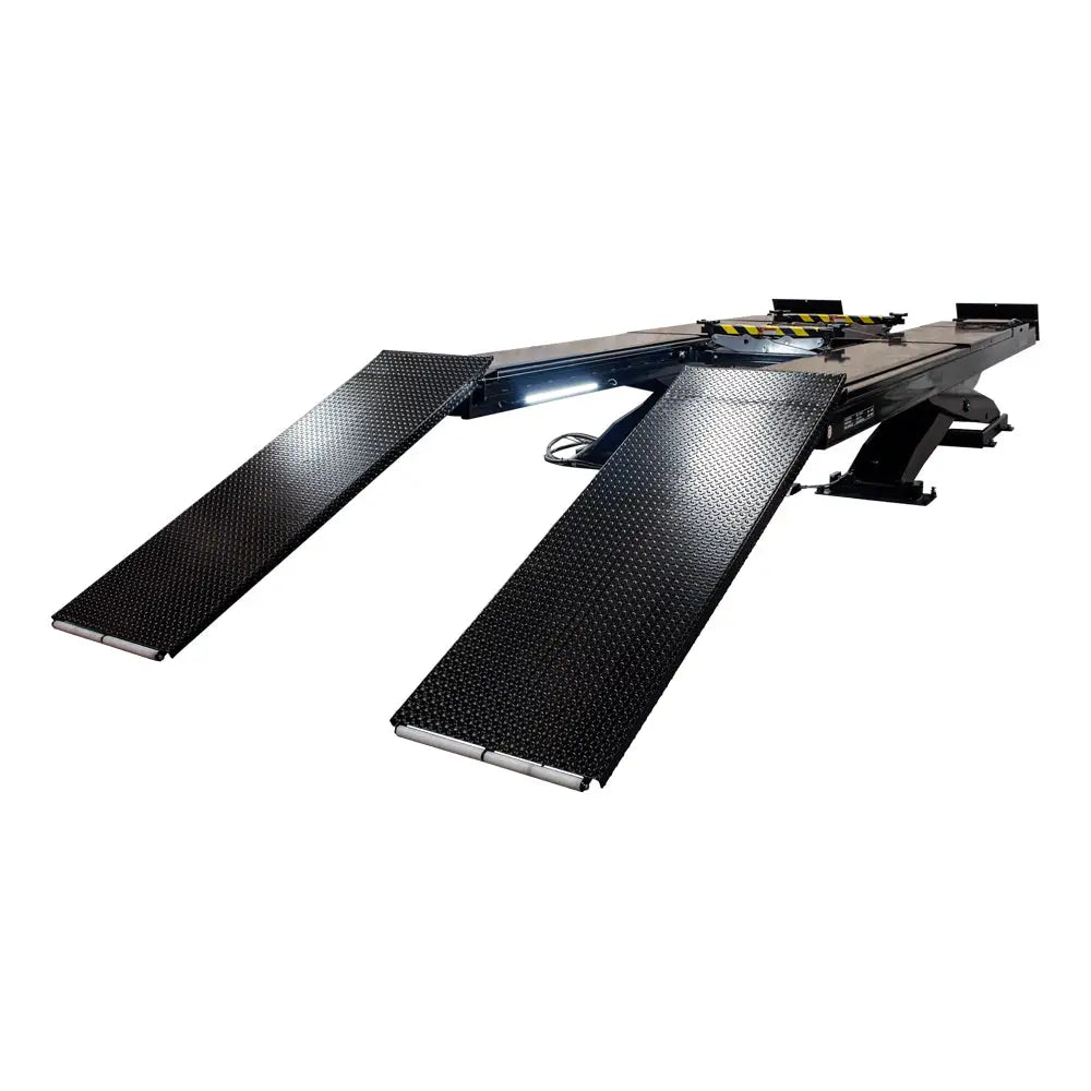 Challenger SX14 14K Surface Mount Scissor Alignment Lift with 2 Rolling Jacks - Heavy Duty Auto Shop Vehicle Lift for Trucks, SUVs & Commercial Vehicles - Perfect for Wheel Alignment, Brake Service & Suspension Repairs