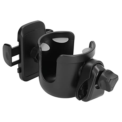 Durable Baby Stroller Cup Holder with Phone Pocket - Universal Fit for Strollers, Bikes & Walkers - Perfect for Outdoor Walks, Jogging & Family Outings