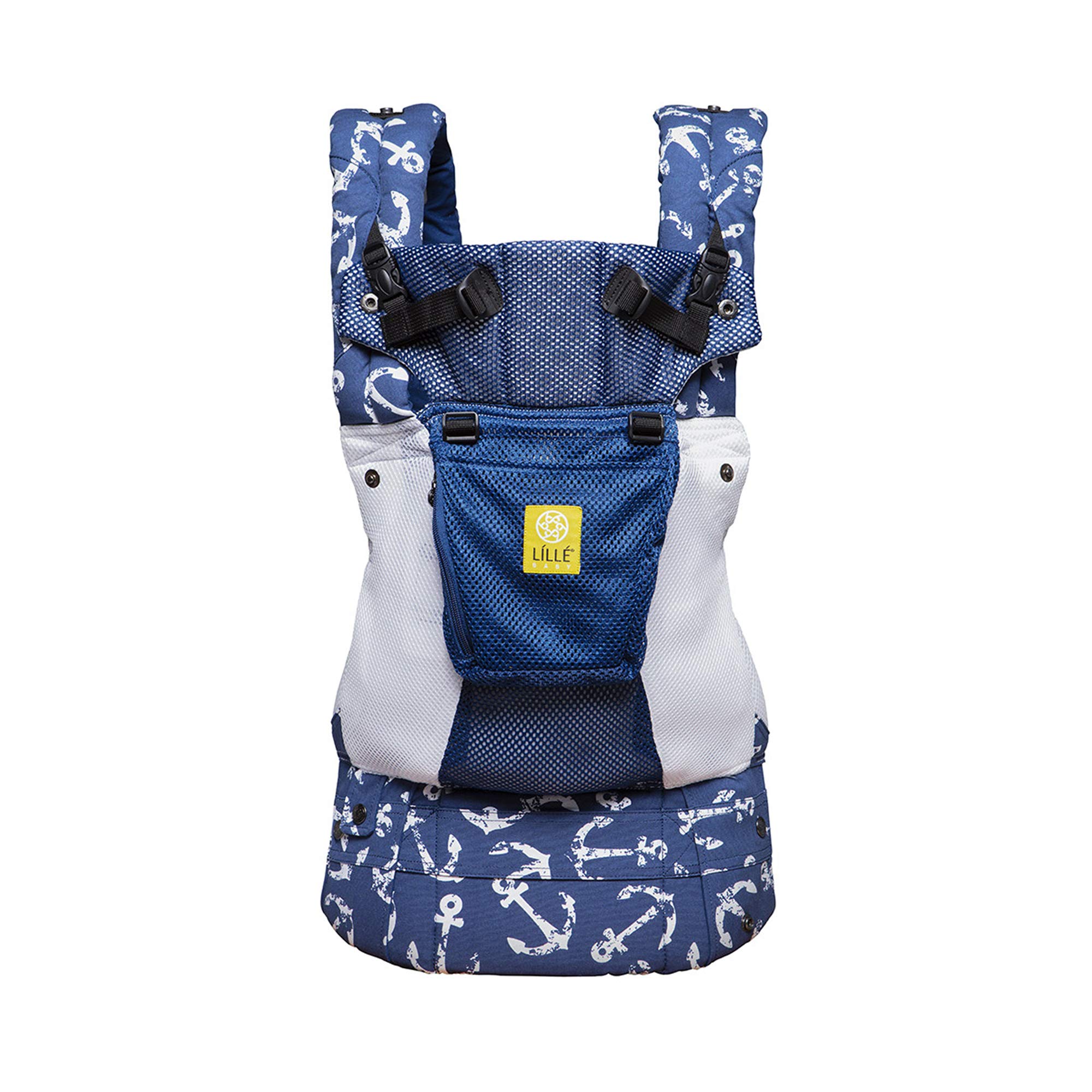 LÍLLÉbaby Complete Airflow Ergonomic 6-in-1 Baby Carrier for Newborn to Toddler (7-45 lbs) - 360° Adjustable, Inward & Outward Facing with Lumbar Support - Breathable Mesh for Comfort - Perfect for Hiking, Shopping & Daily Use (Blue)