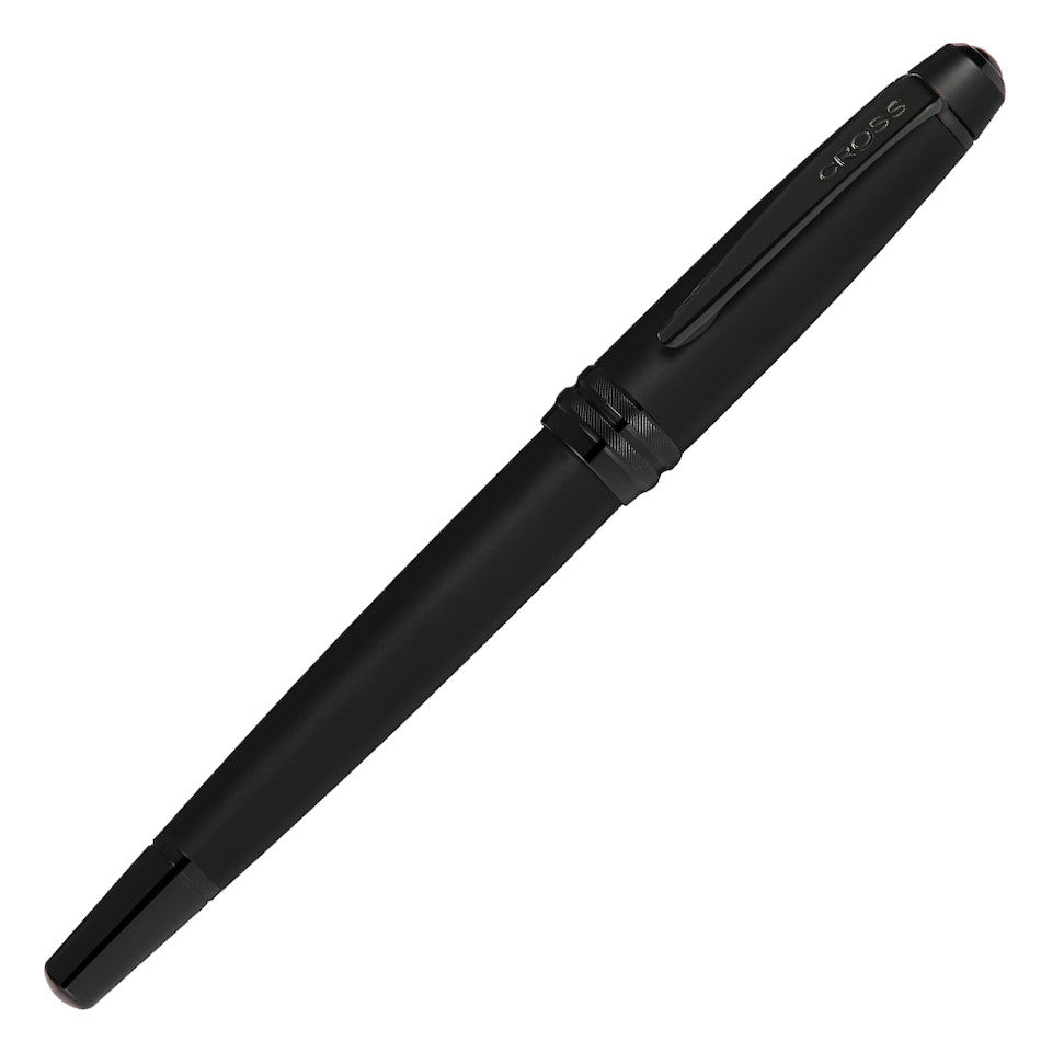 Premium Cross Bailey Fountain Pen - Black Lacquer with Gold Trim - Elegant Writing Instrument for Business, Calligraphy & Gift Giving