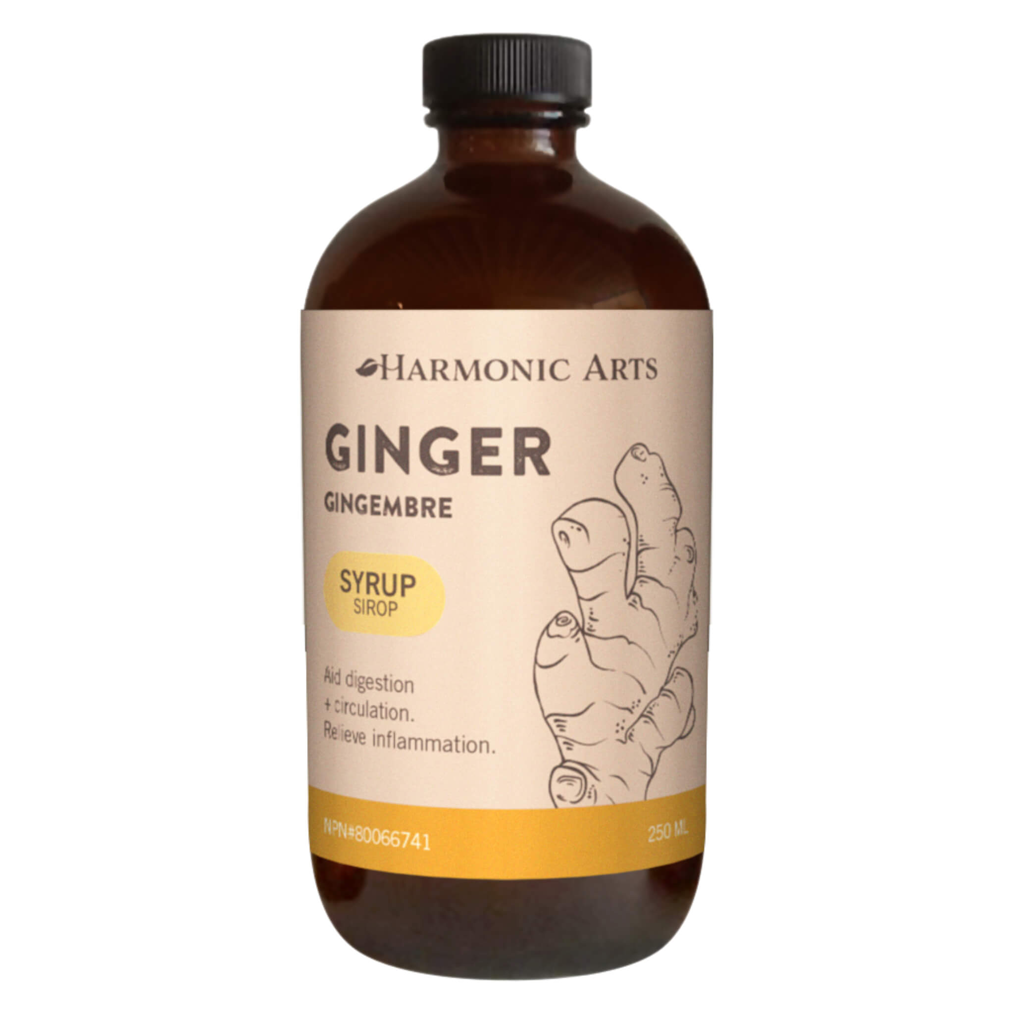 Organic Ginger Syrup for Cooking & Beverages - Natural Immune Booster, Digestive Aid - Perfect for Tea, Cocktails, Baking & Wellness Drinks