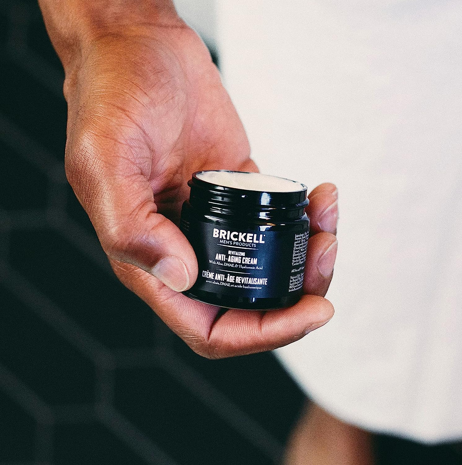 Brickell Men's Anti-Aging Face Cream for Wrinkles & Firming - Natural Skincare for Men - Daily Moisturizer for Youthful Skin | Gym, Office & Travel Use