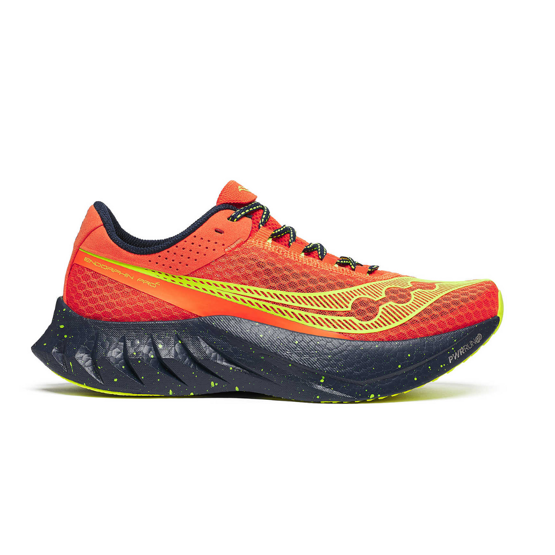 Saucony Endorphin Pro 4 Men's Road Running Shoes - Lightweight & Responsive for Marathon Training (Pepper/Navy) | Perfect for Long Distance Racing & High-Performance Running