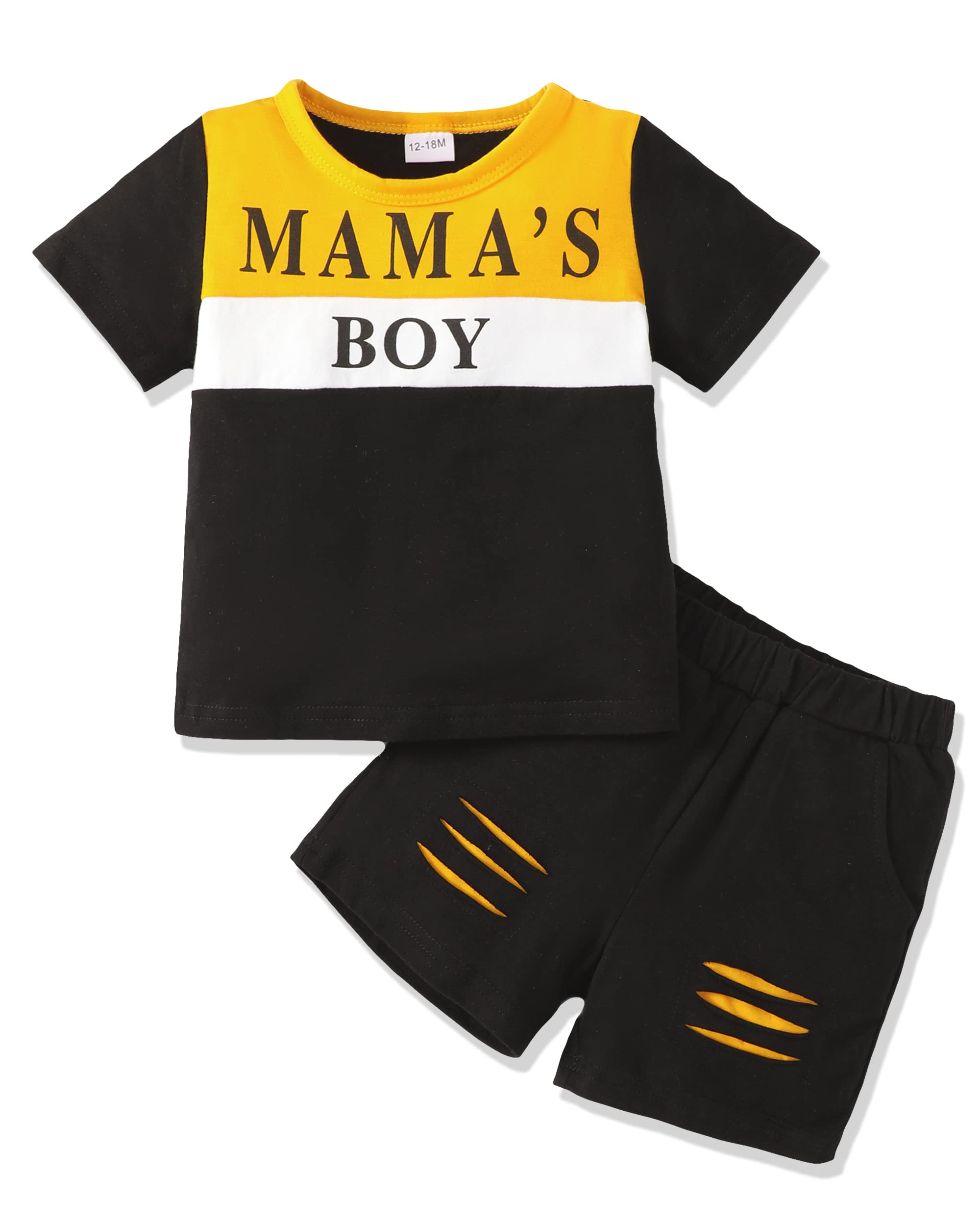 **Renotemy Baby Boys Cotton Summer Outfits - Soft T-Shirt & Shorts Set for Toddlers, Comfortable Kids Clothing for Playtime & Outdoor Activities**