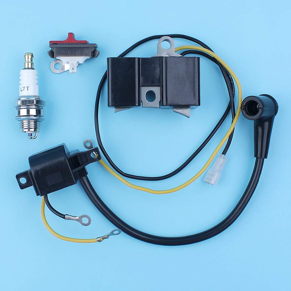Husqvarna 61 66 266 162 & Jonsered 630 670 Super II Champ Chainsaw Ignition Coil Magneto Module Set (Part #501516201/501617201) - High-Performance Replacement Parts for Smooth Chainsaw Operation in Wood Cutting & Forestry Work