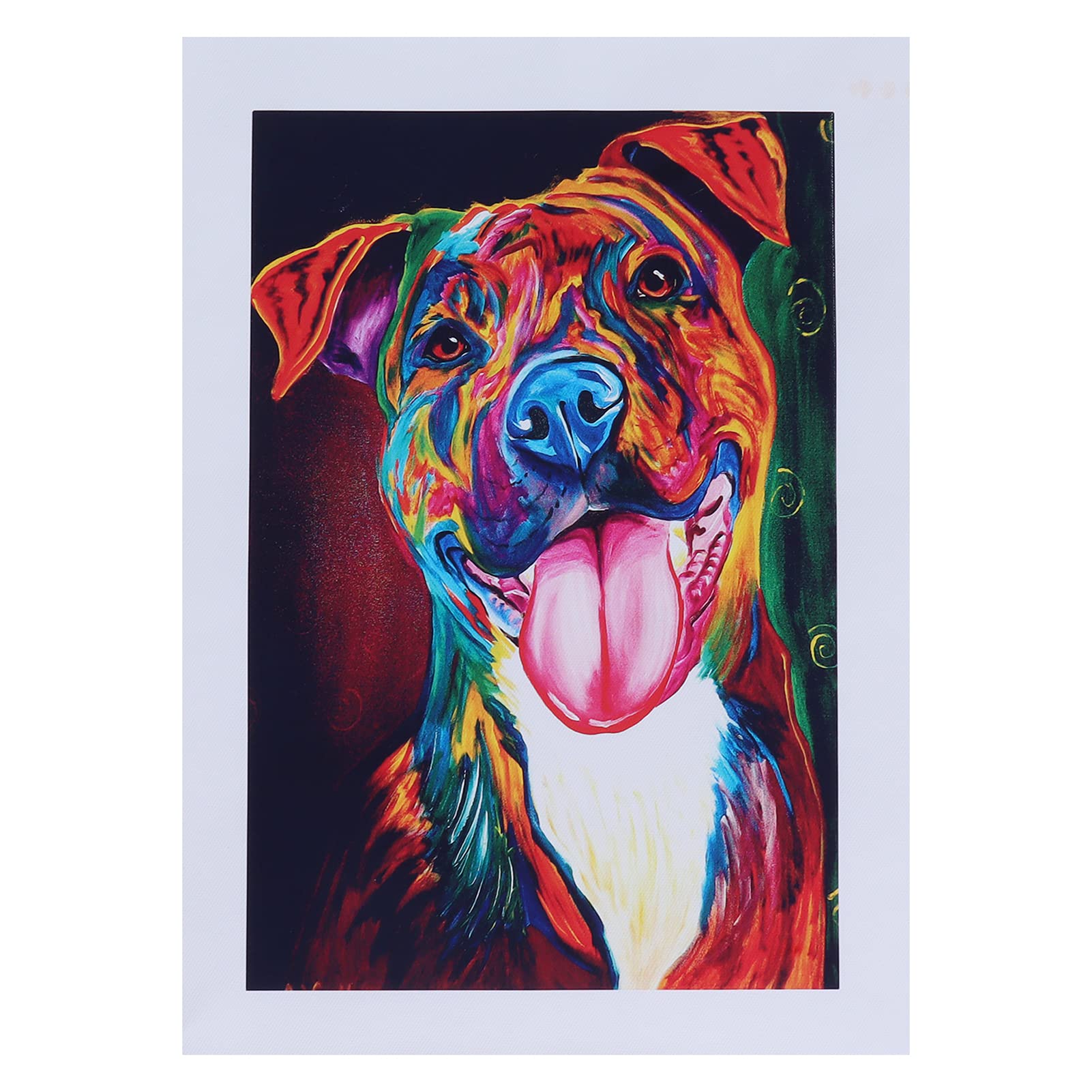 Cute Dog Canvas Wall Art - Handmade Painting for Bedroom, Kitchen, Office Decor - Perfect Gift for Christmas, Thanksgiving & New Year - Home & Holiday Decoration