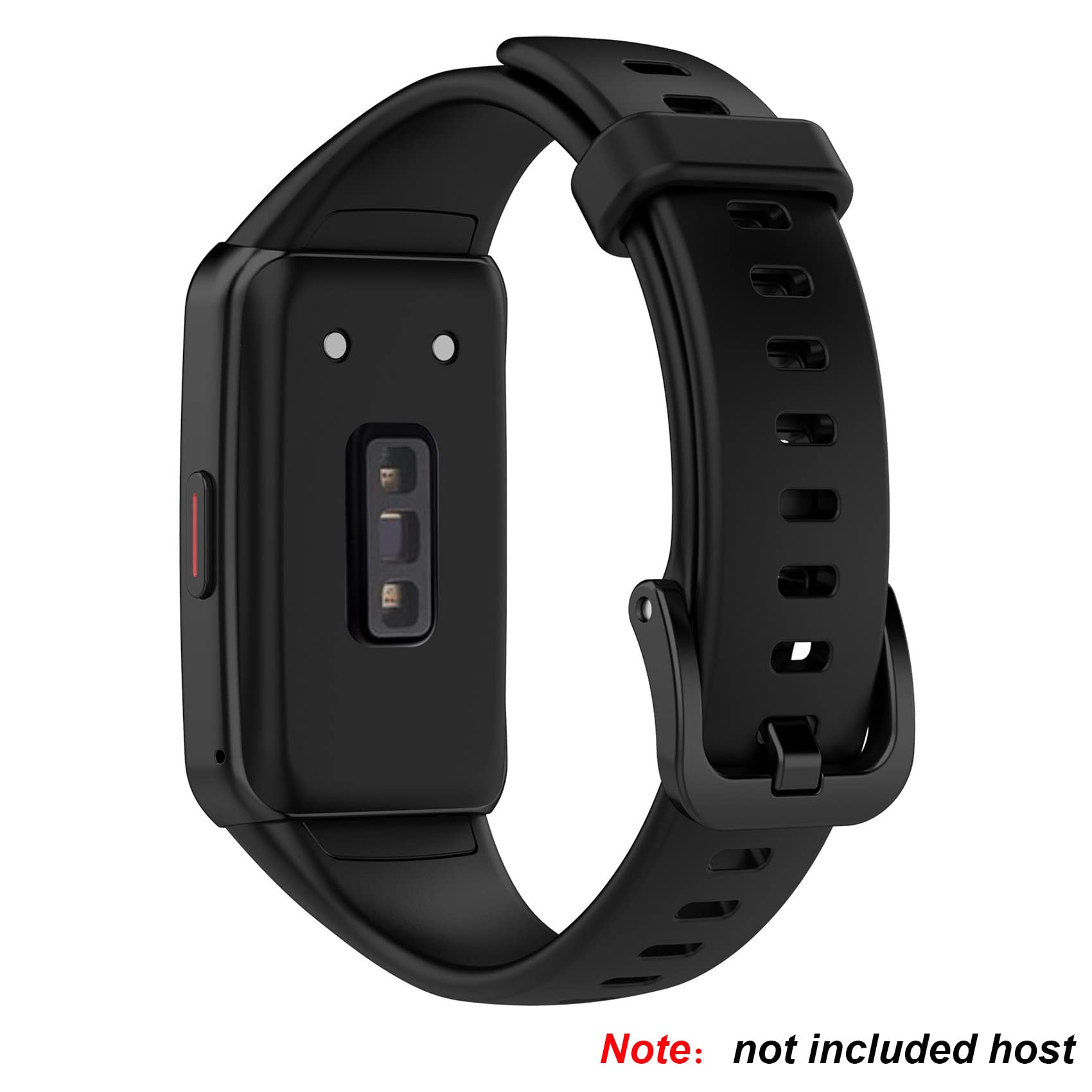 Premium Soft Silicone Replacement Strap for Huawei Band 7/6 & Honor Band 6 - Comfortable Wristband Bracelet for Fitness Tracking (Black) | Ideal for Workouts, Running & Daily Activity Monitoring