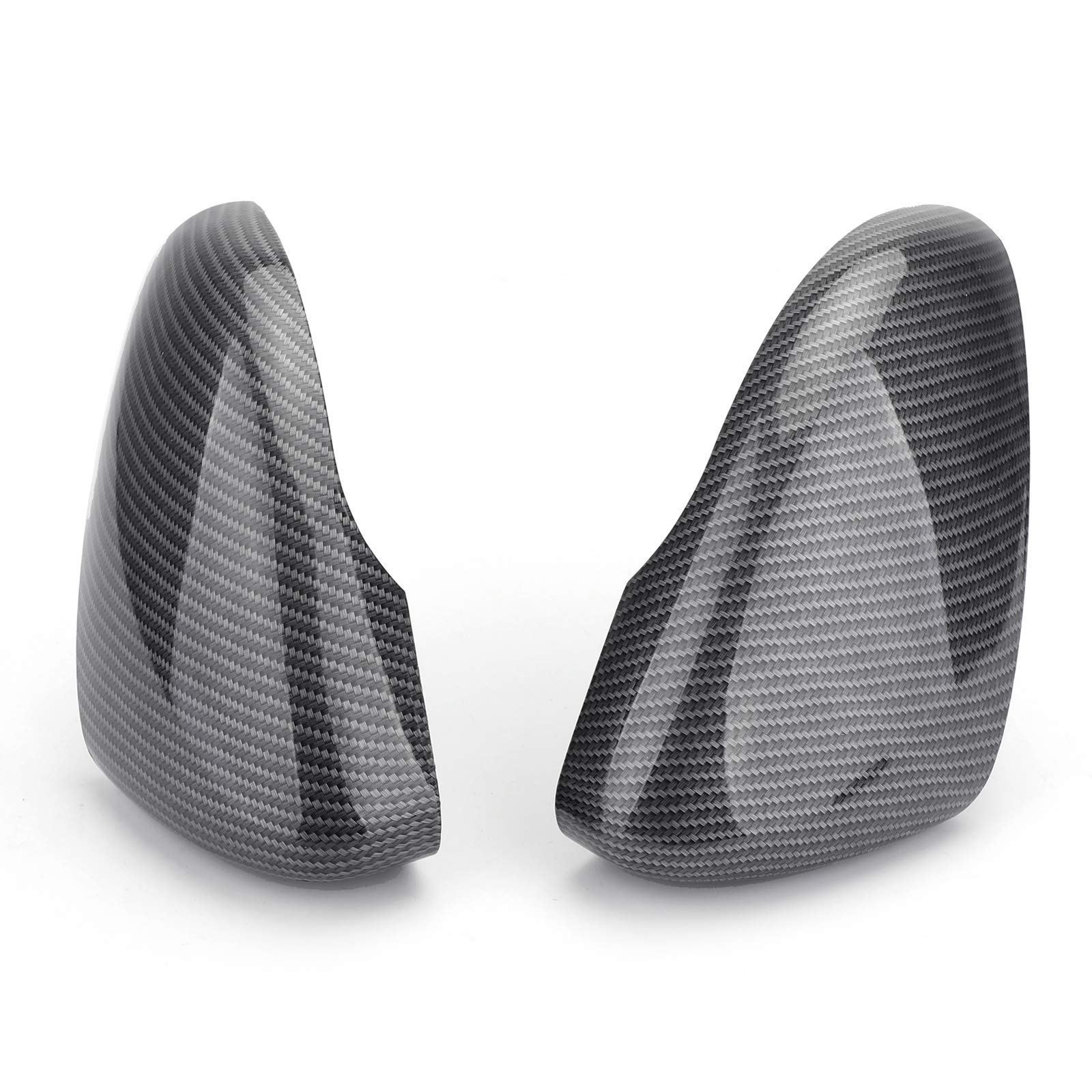 VW Golf MK6 2010-2013 Car Side Mirror Cover Caps Replacement - Pair for Driver & Passenger Side - Durable ABS Plastic Exterior Accessories for Enhanced Style & Protection