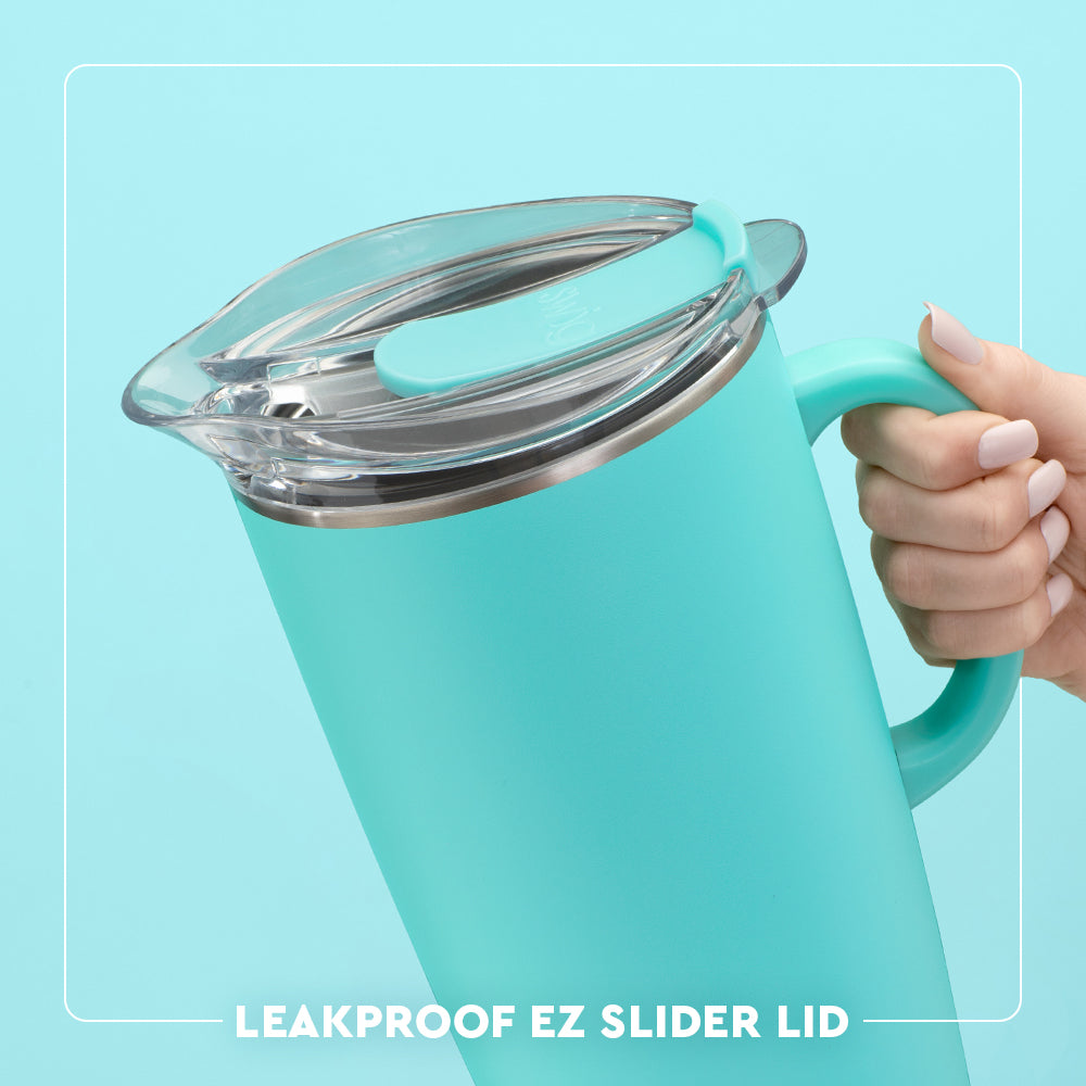64oz Shimmer Ballet Party Pitcher - Elegant Glass Beverage Dispenser for Weddings, Baby Showers & Special Events