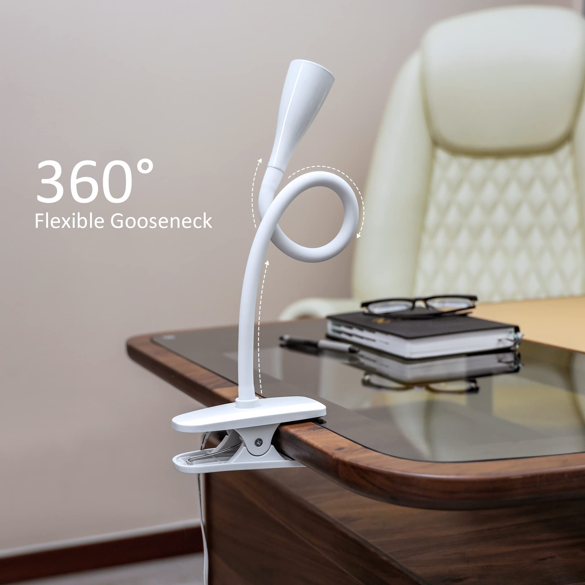 LED Reading Light Set - 1 Wall Mount & 1 Book Lamp Bundle for Bedside, Study Desk & Night Reading | Energy Efficient LED Task Lighting