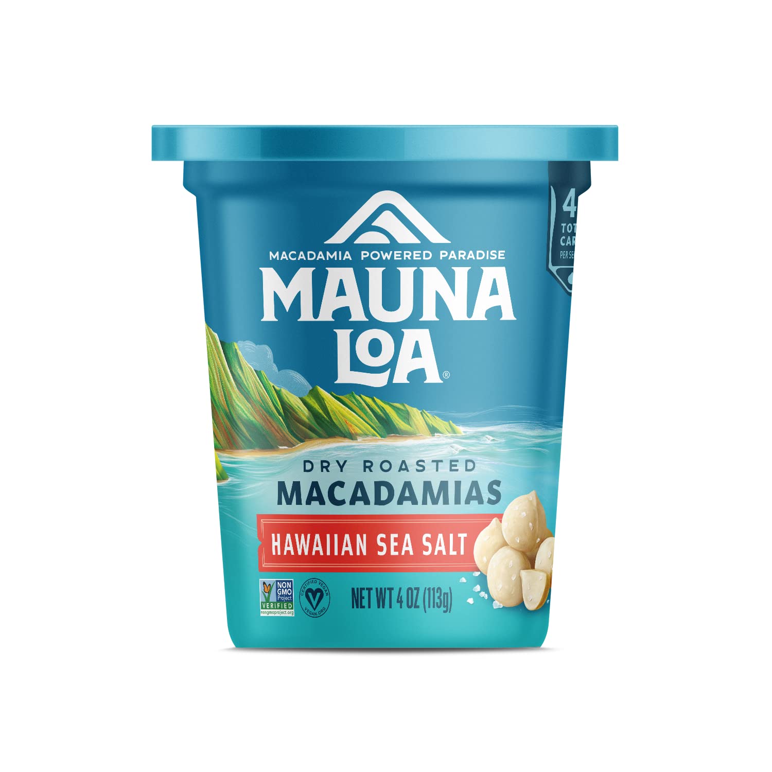 Mauna Loa Premium Roasted Macadamia Nuts with Sea Salt - 4oz Bag | Hawaiian Snacks, Keto-Friendly & Gluten-Free | Perfect for Gifts, Parties & Healthy Snacking