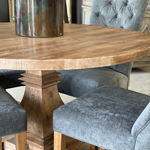 Round Dining Table 120cm - Modern Madrid Style for Kitchen, Dining Room & Small Spaces | Perfect for Family Gatherings & Dinner Parties