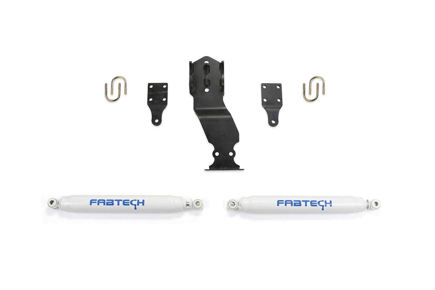 Fabtech FTS22301 Heavy-Duty Dual Steering Stabilizer Kit for Off-Road Trucks & Jeeps - Improves Handling & Control on Rough Terrains