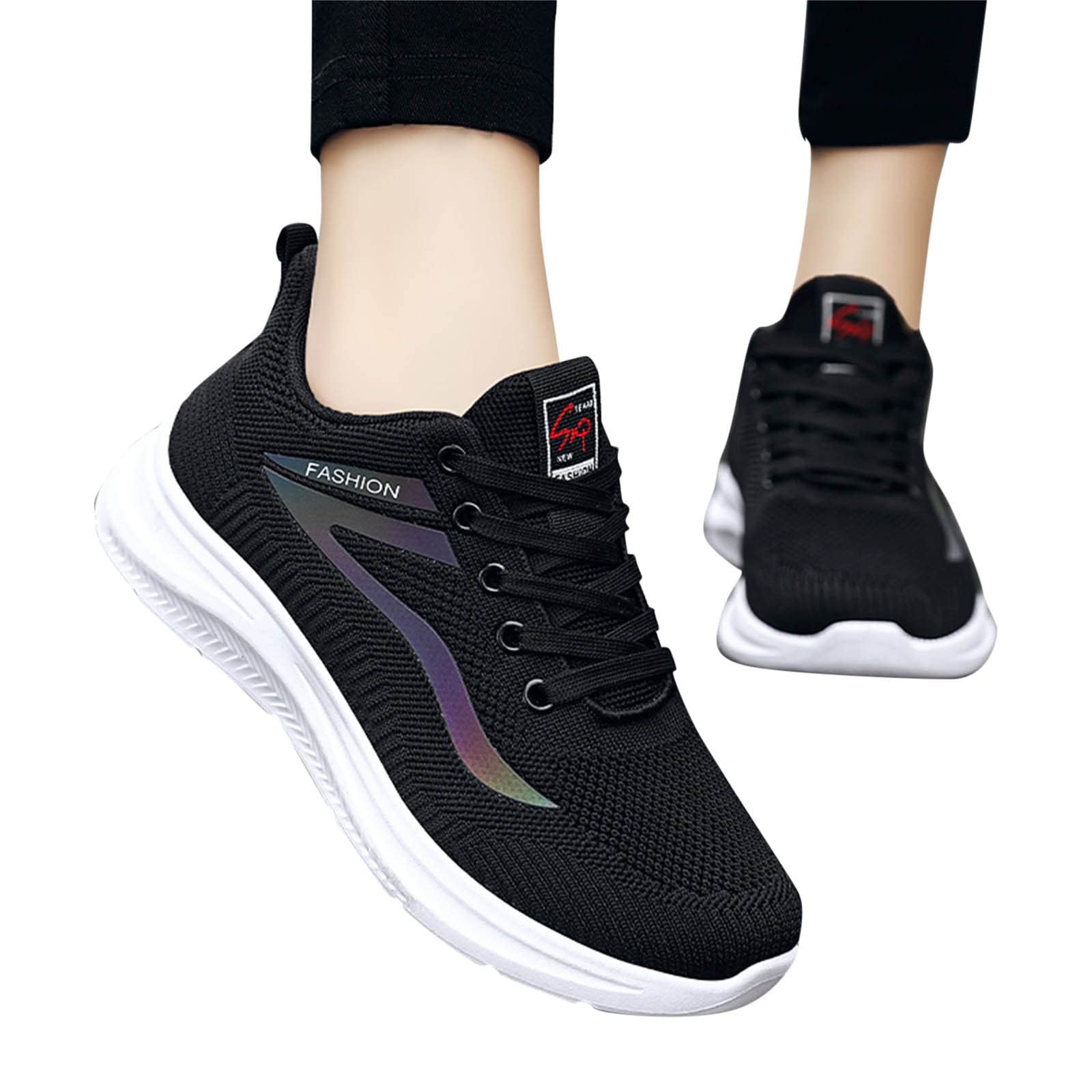 Women's Wedge Heel Sports Shoes - Breathable Lightweight Cushioned Trainers for Running, Walking & Fitness | Comfortable Summer Casual Shoes for Outdoor Activities & Gym Workouts