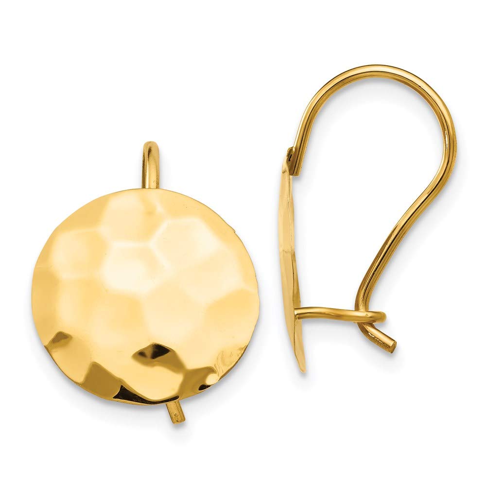 14K Yellow Gold Drop Dangle Earrings for Women - 18mm Elegant Design - Perfect for Parties, Weddings & Everyday Wear