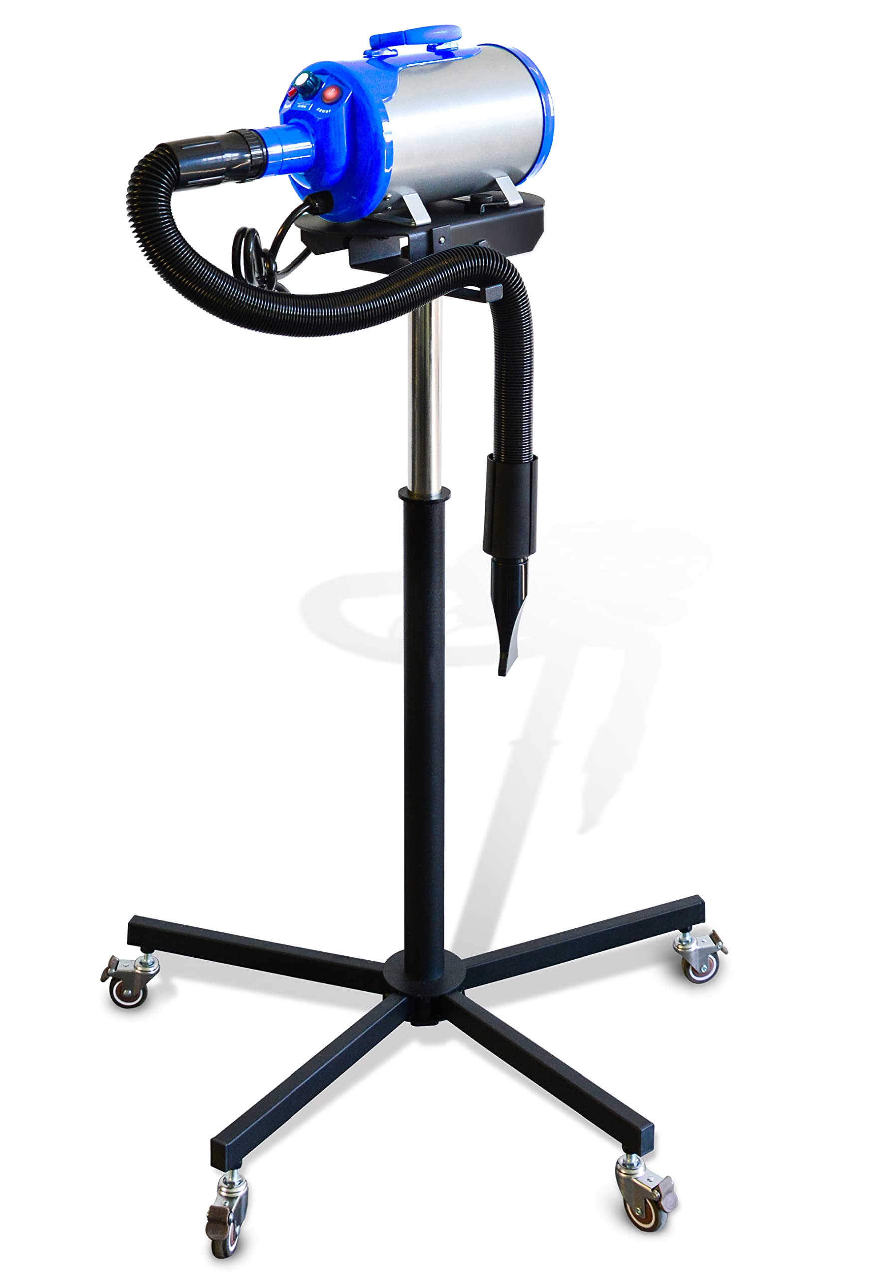 SHELANDY Portable Pet Hair Dryer Stand with Wheels & Hose Holder - Perfect for Grooming Dogs, Cats, and Small Animals at Home or Pet Salons