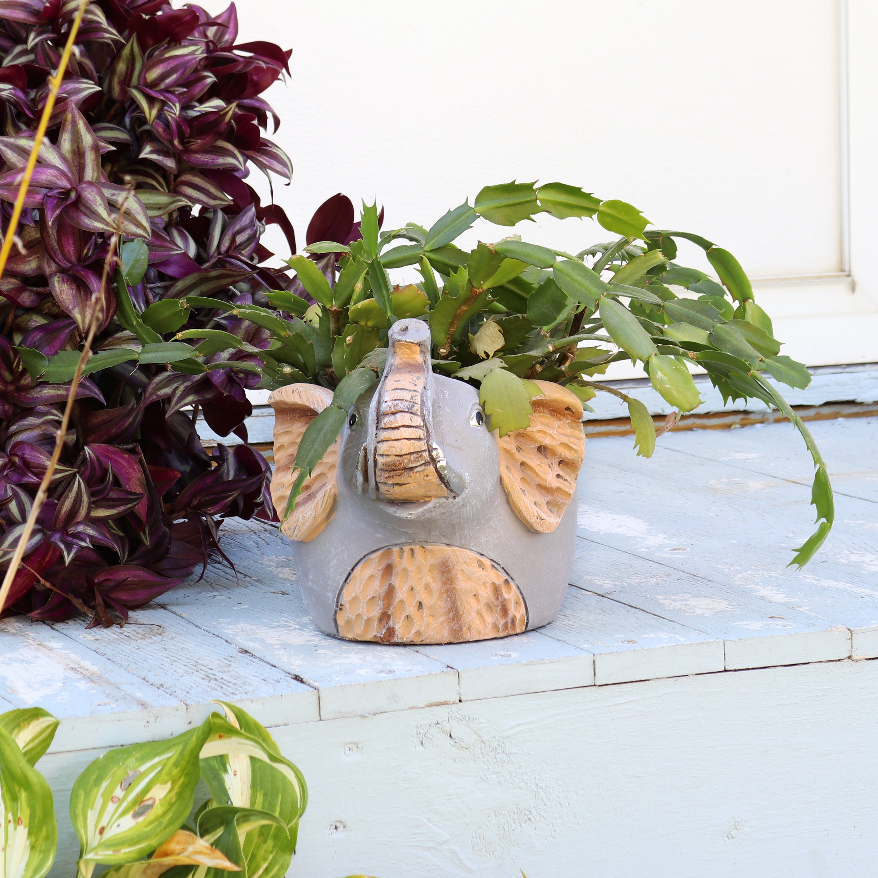 Sunnydaze Elsie the Elephant Indoor Planter Statue 8.5