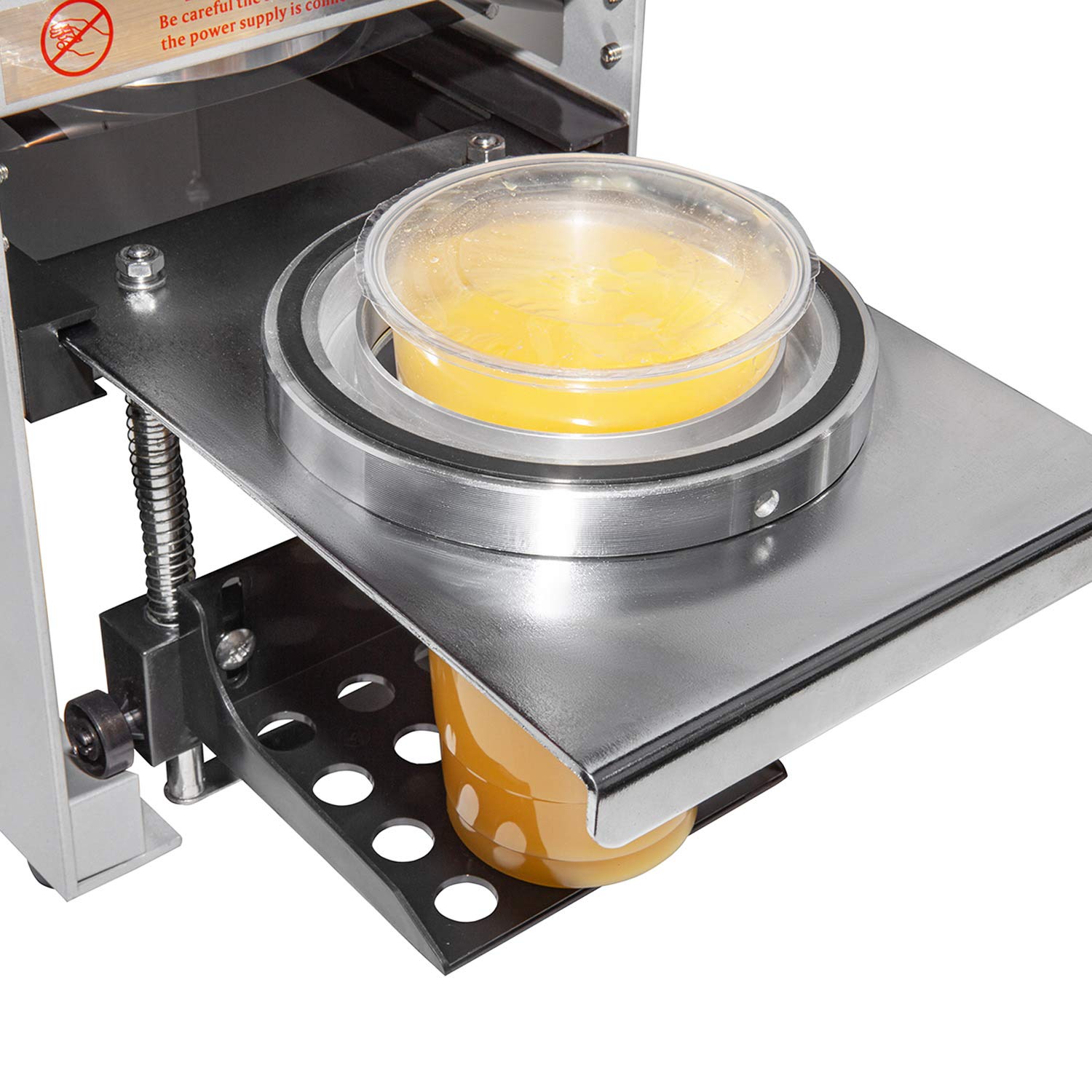 Commercial Boba Tea Cup Sealing Machine - Electric & Manual Cup Sealer for Bubble Tea Shops - 300-500 Cups/Hour - Fits 3.7