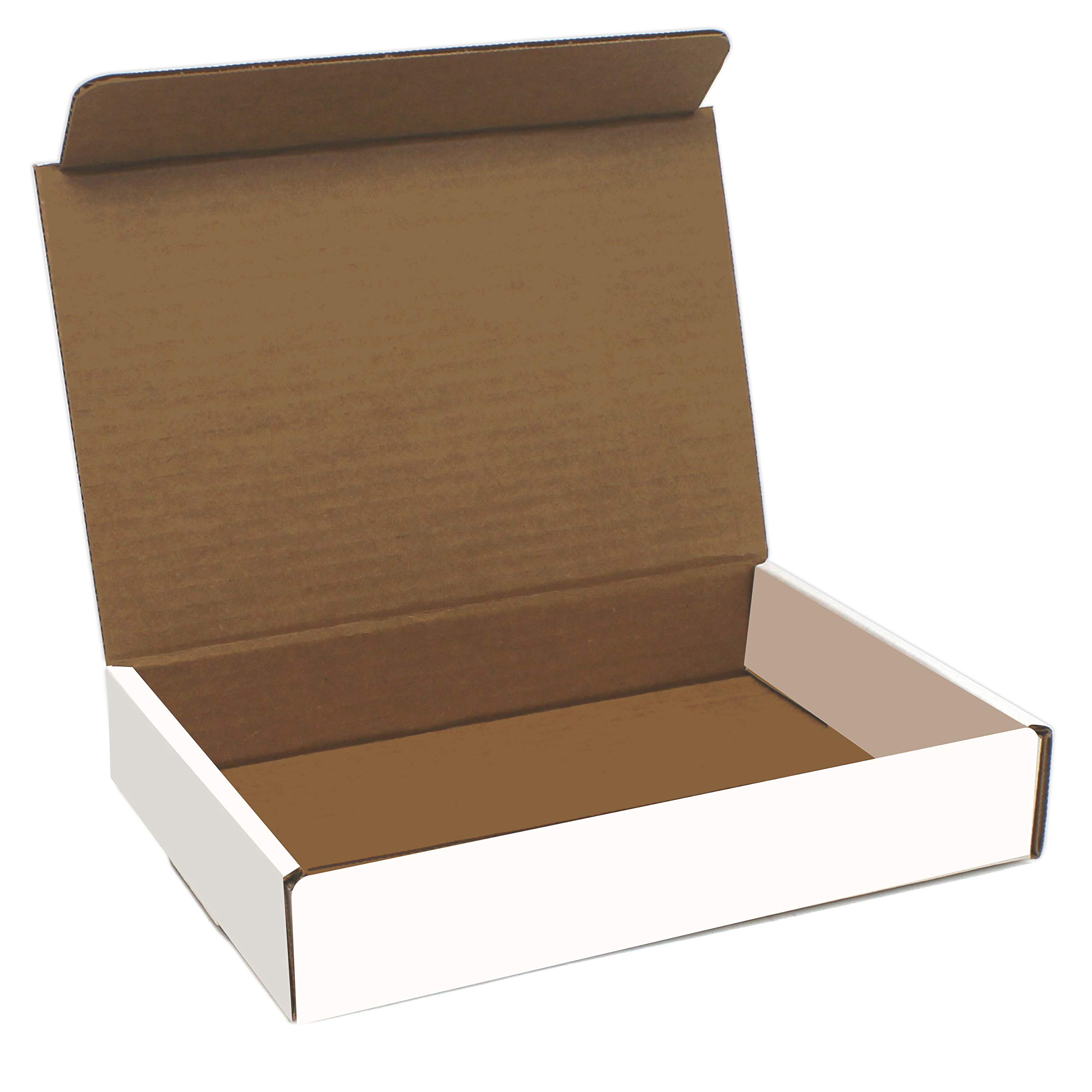 25 Pack White Corrugated Cardboard Shipping Boxes 9x6.5x1.75 Inches - Perfect for Small Business, Ecommerce Packaging & Mailing Supplies