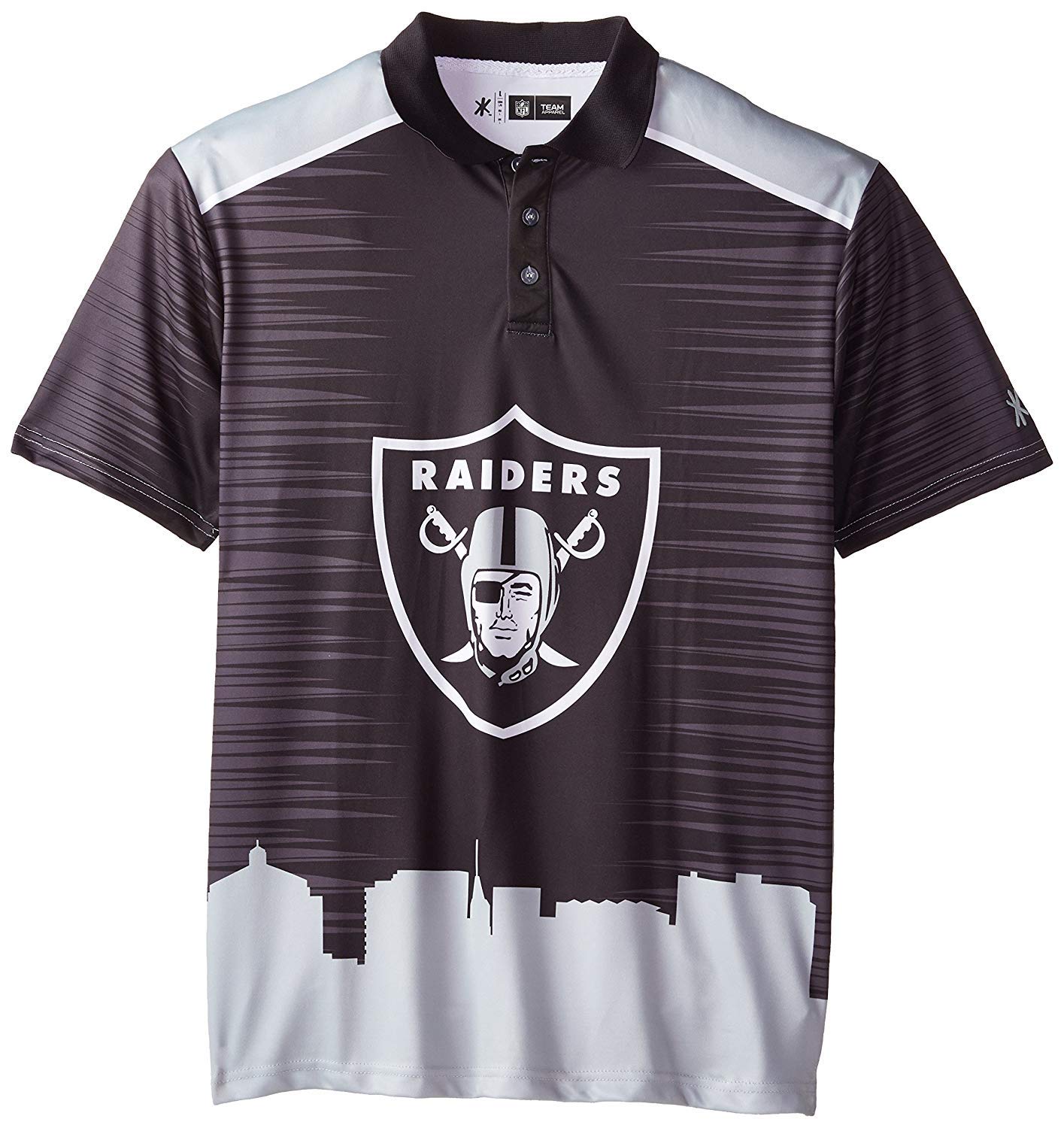 FOCO NFL Men's Polyester Short Sleeve T-Shirt - Officially Licensed Team Logo - Comfortable & Breathable for Game Day, Casual Wear & Sports Activities